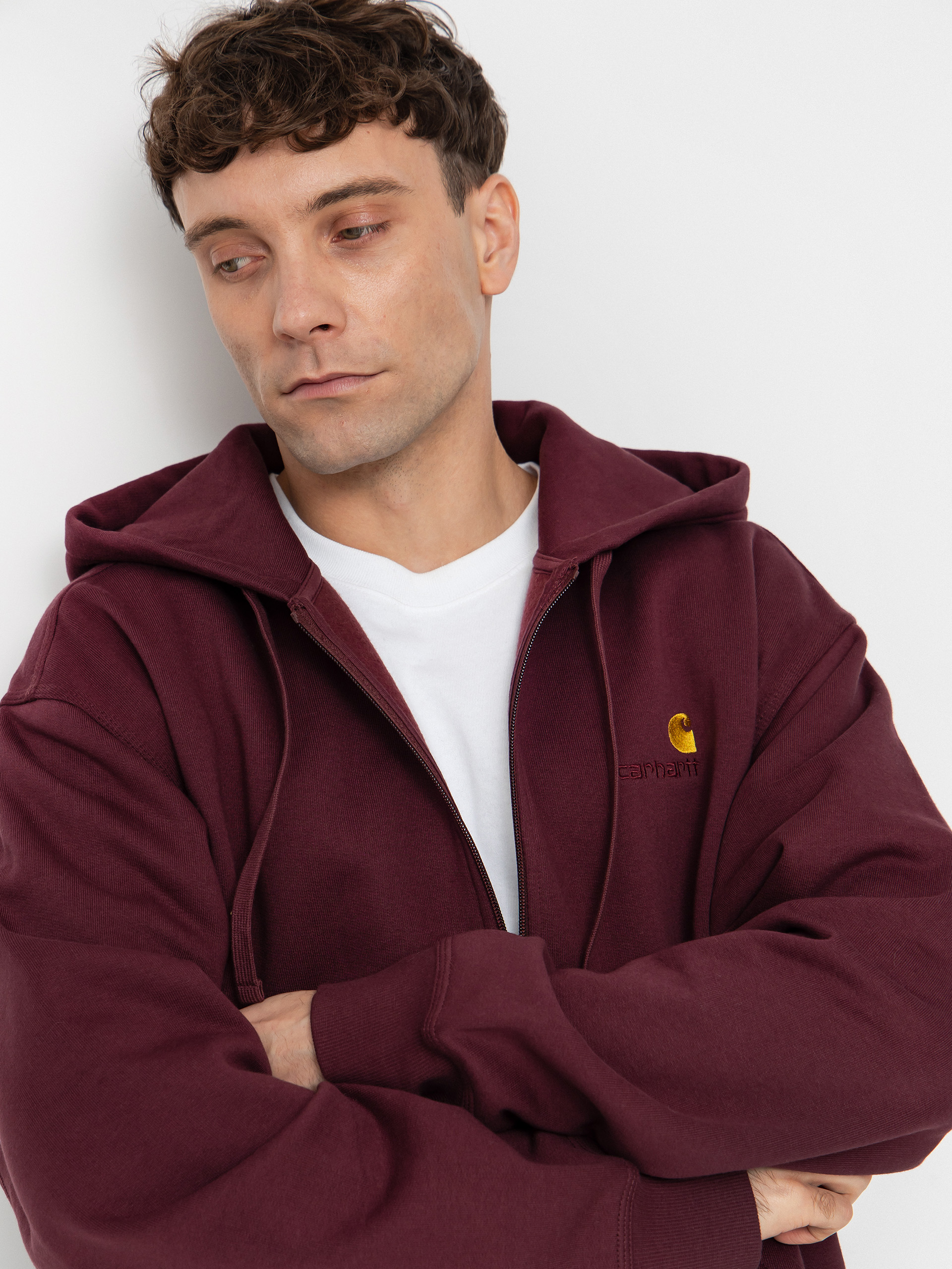 Hanorac cu glugă Carhartt WIP American Script ZHD (rondo)