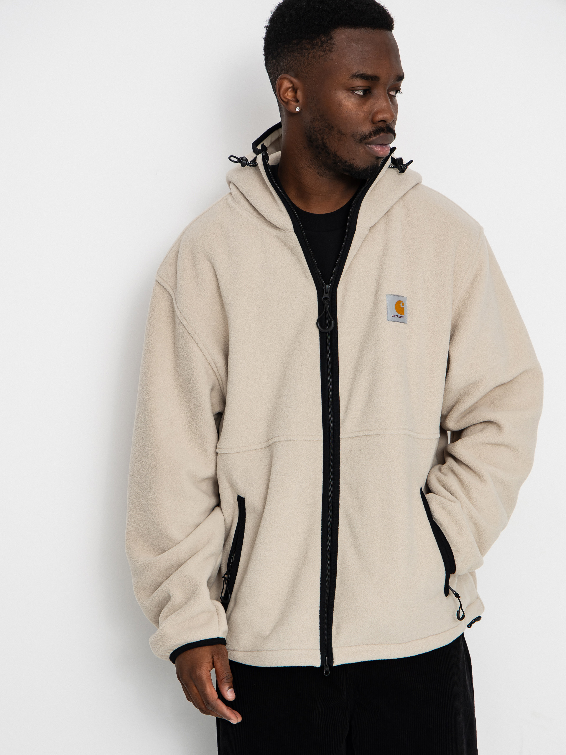Hanorac din fleece Carhartt WIP Blevin (fleur de sel)