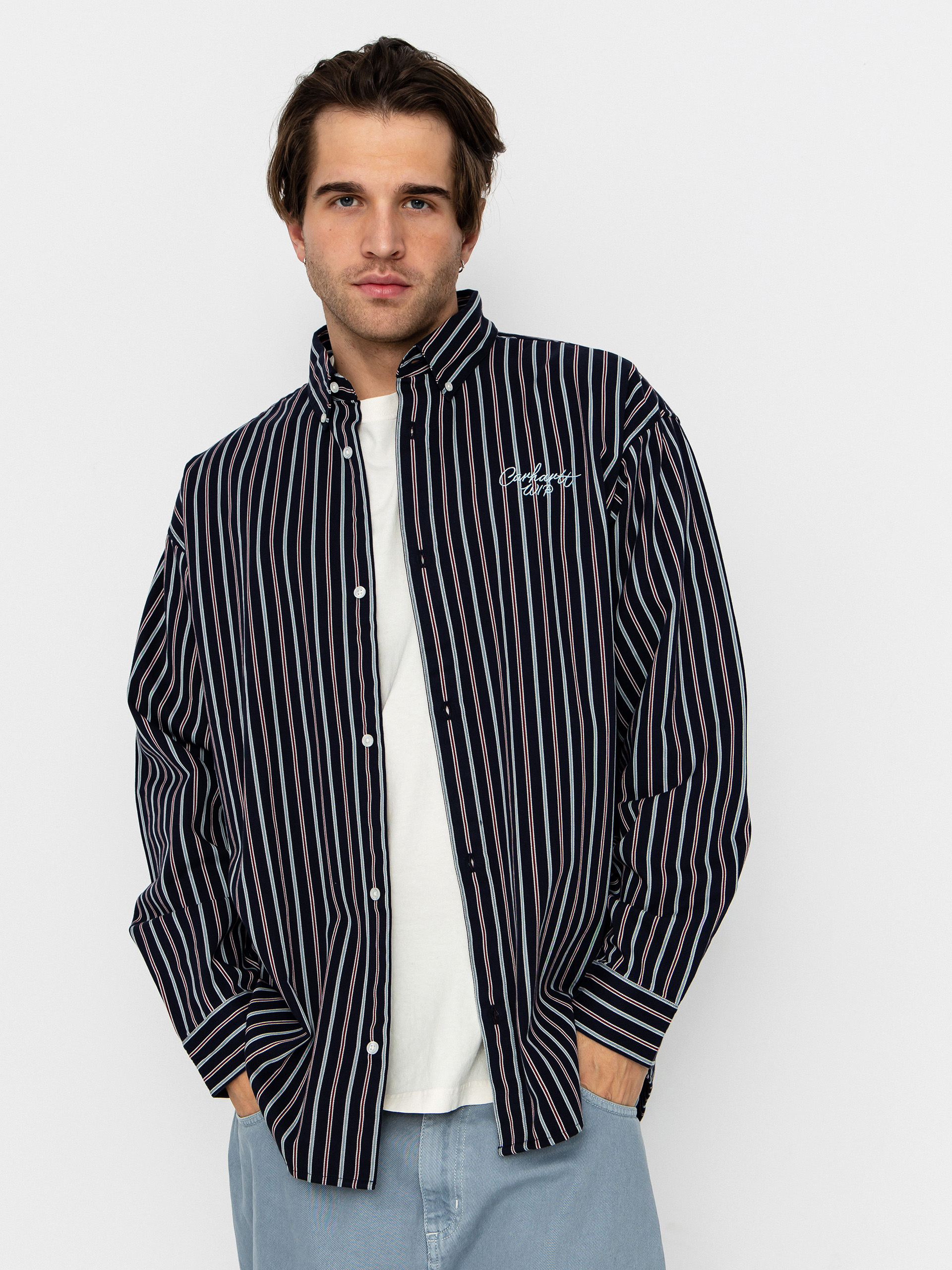 Cămașă Carhartt WIP Palance (palance stripe/dark navy)