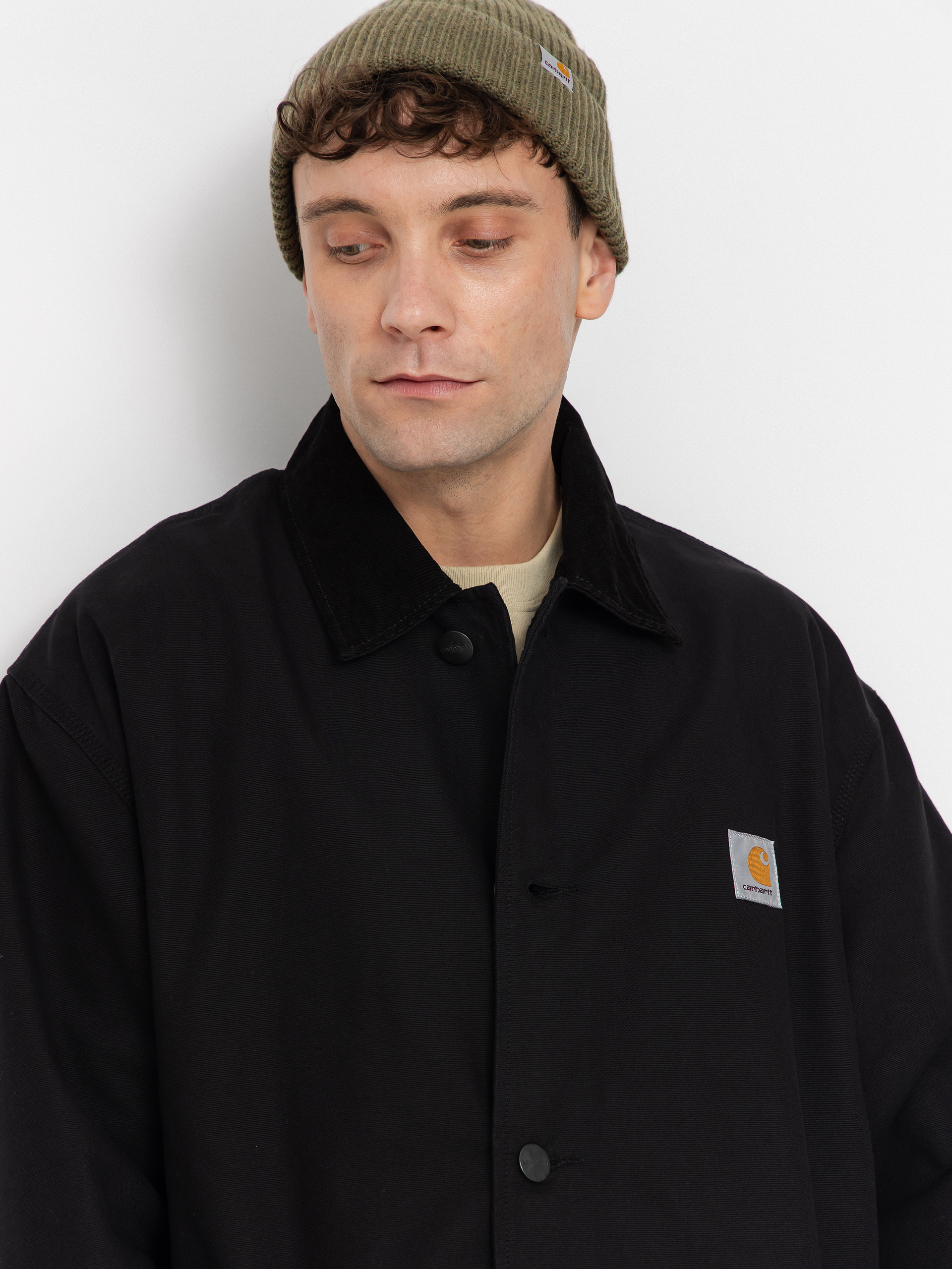Palton Carhartt WIP Webster Coat (black/black/rinsed)