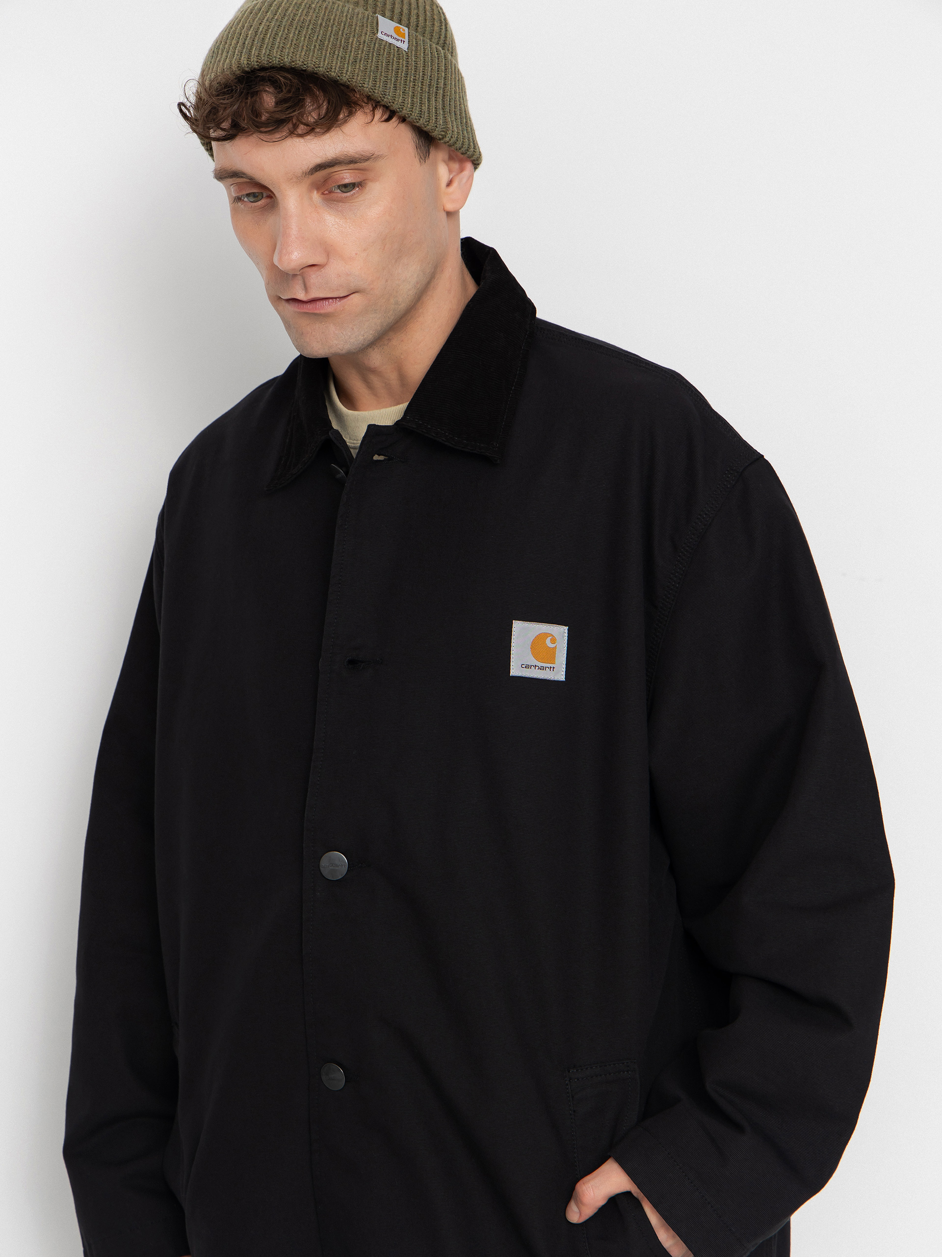 Palton Carhartt WIP Webster Coat (black/black/rinsed)