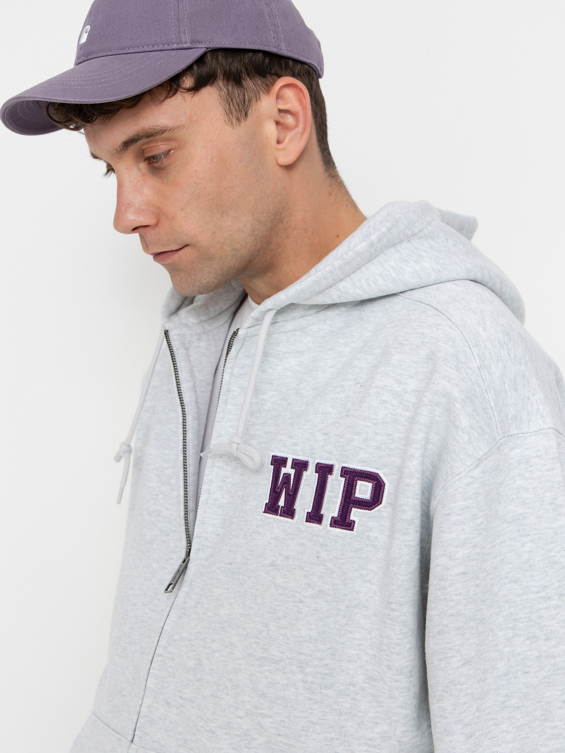 Hanorac cu glugă Carhartt WIP Mini Wip ZHD (ash heather/stone washed)