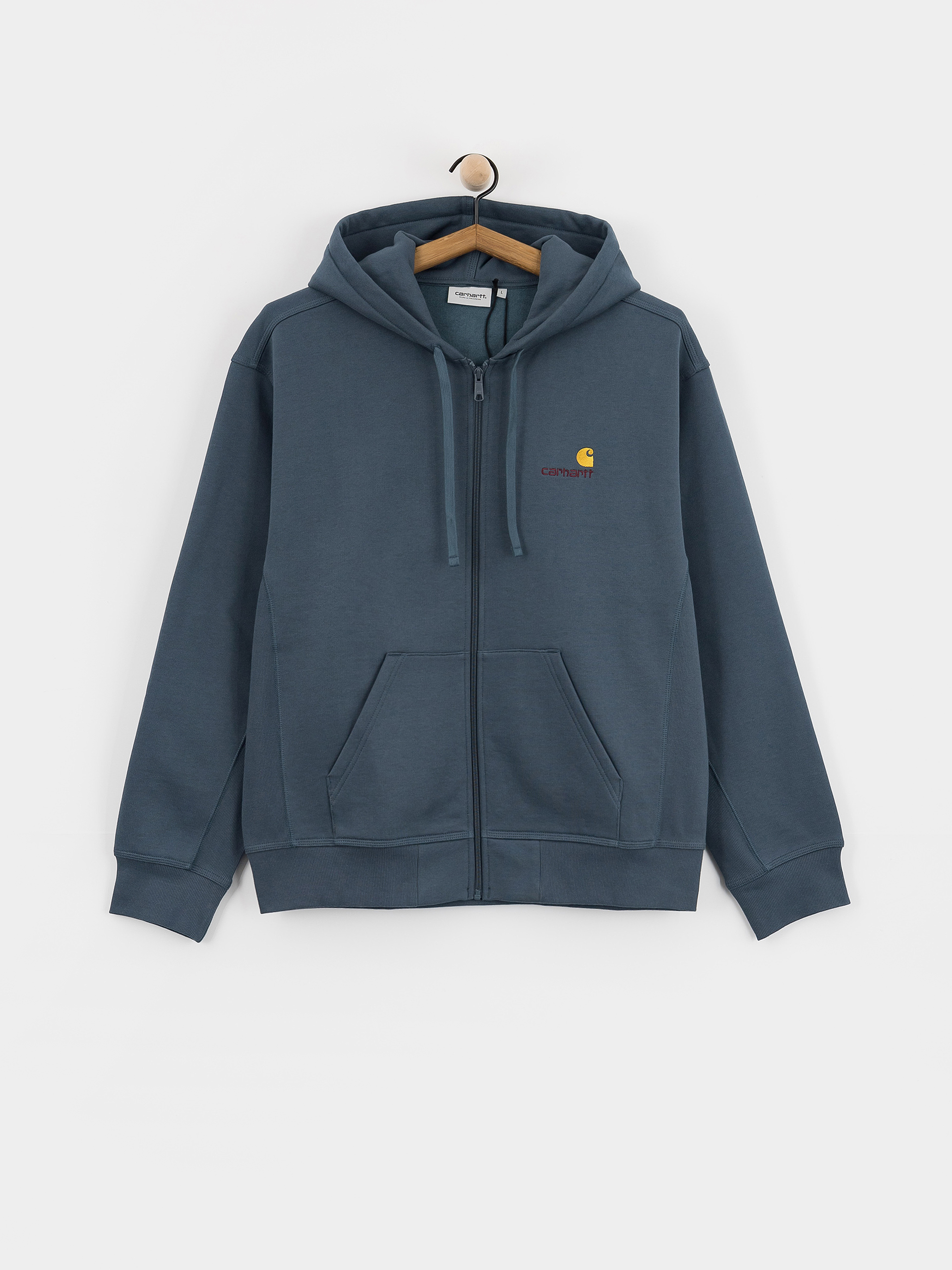 Hanorac cu glugă Carhartt WIP American Script ZHD (office blue)