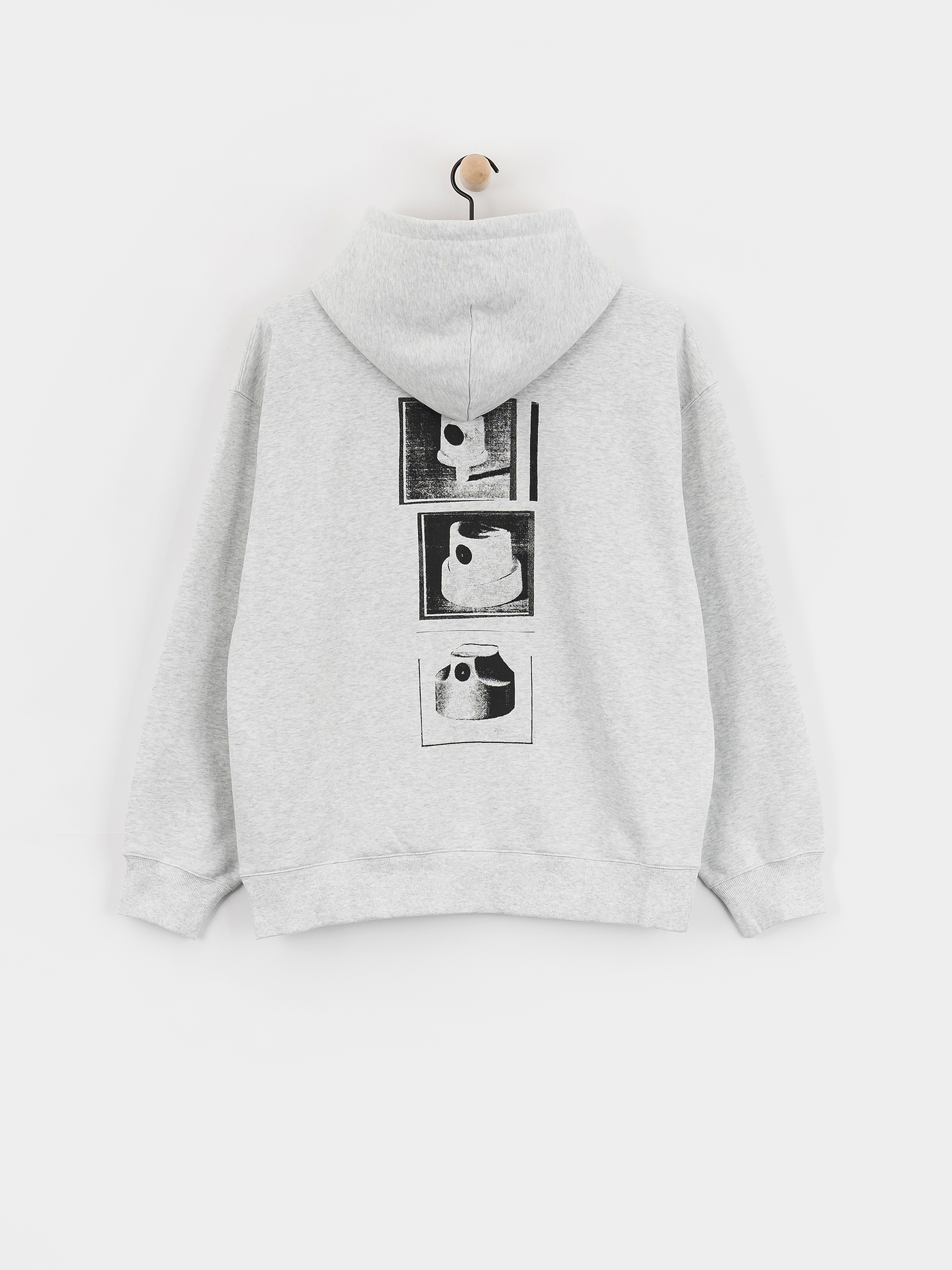 Hanorac cu glugă Carhartt WIP Caps HD (ash heather)