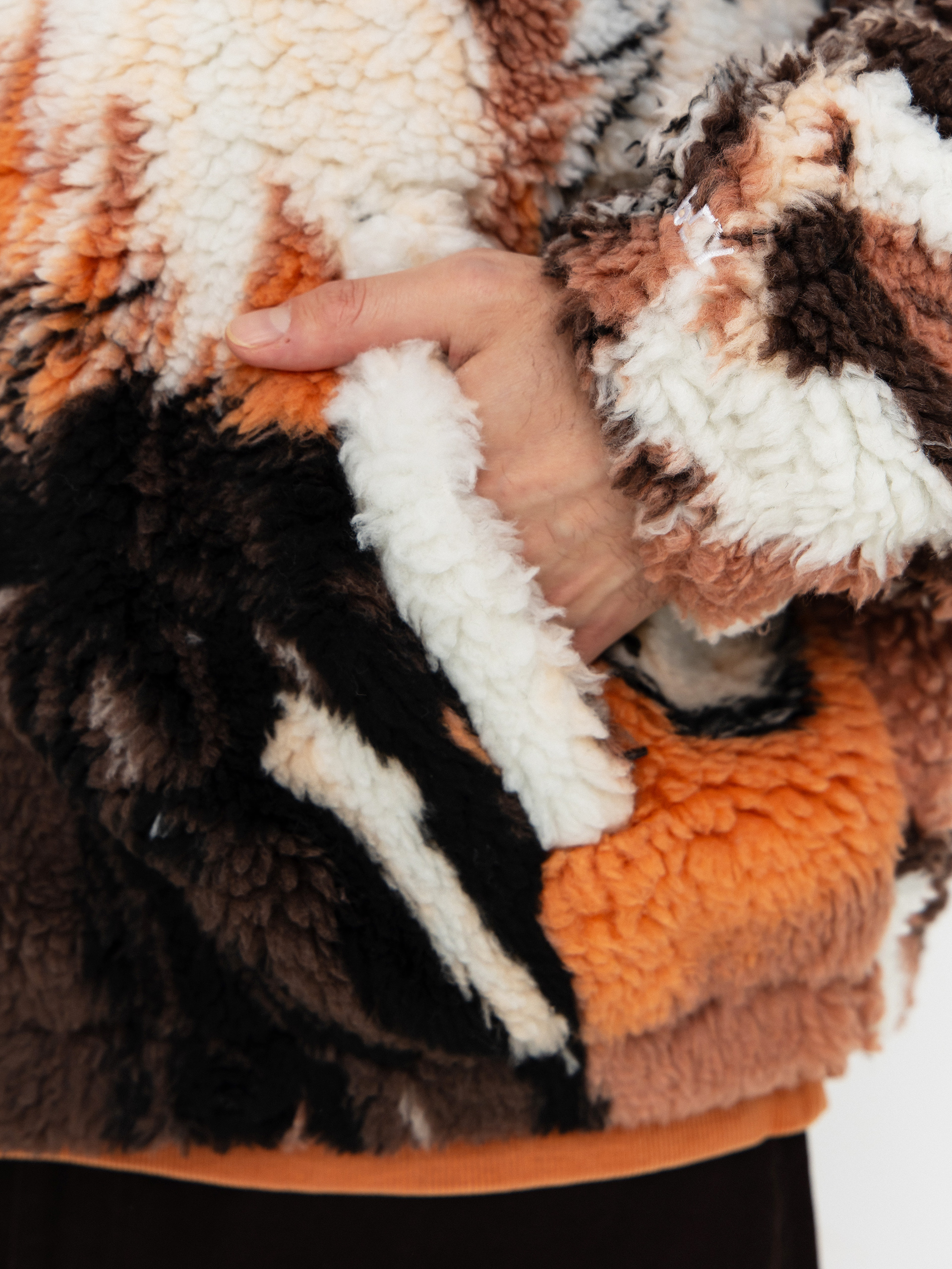 Pentru bărbați Hanorac din fleece OBEY Obey Horses Sherpa (brown multi)