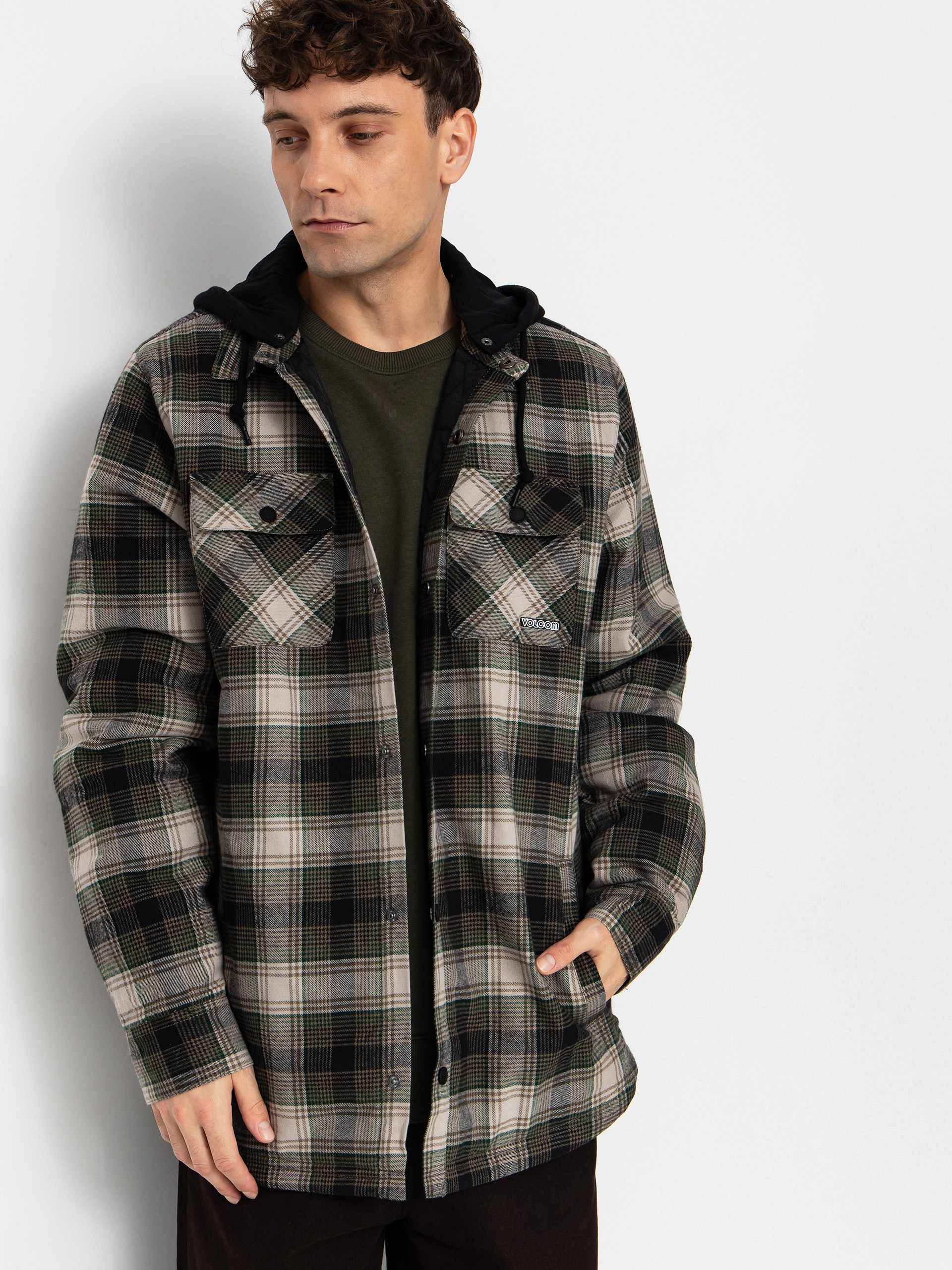 Geacă Volcom Kenson Ins Flannel (black green)