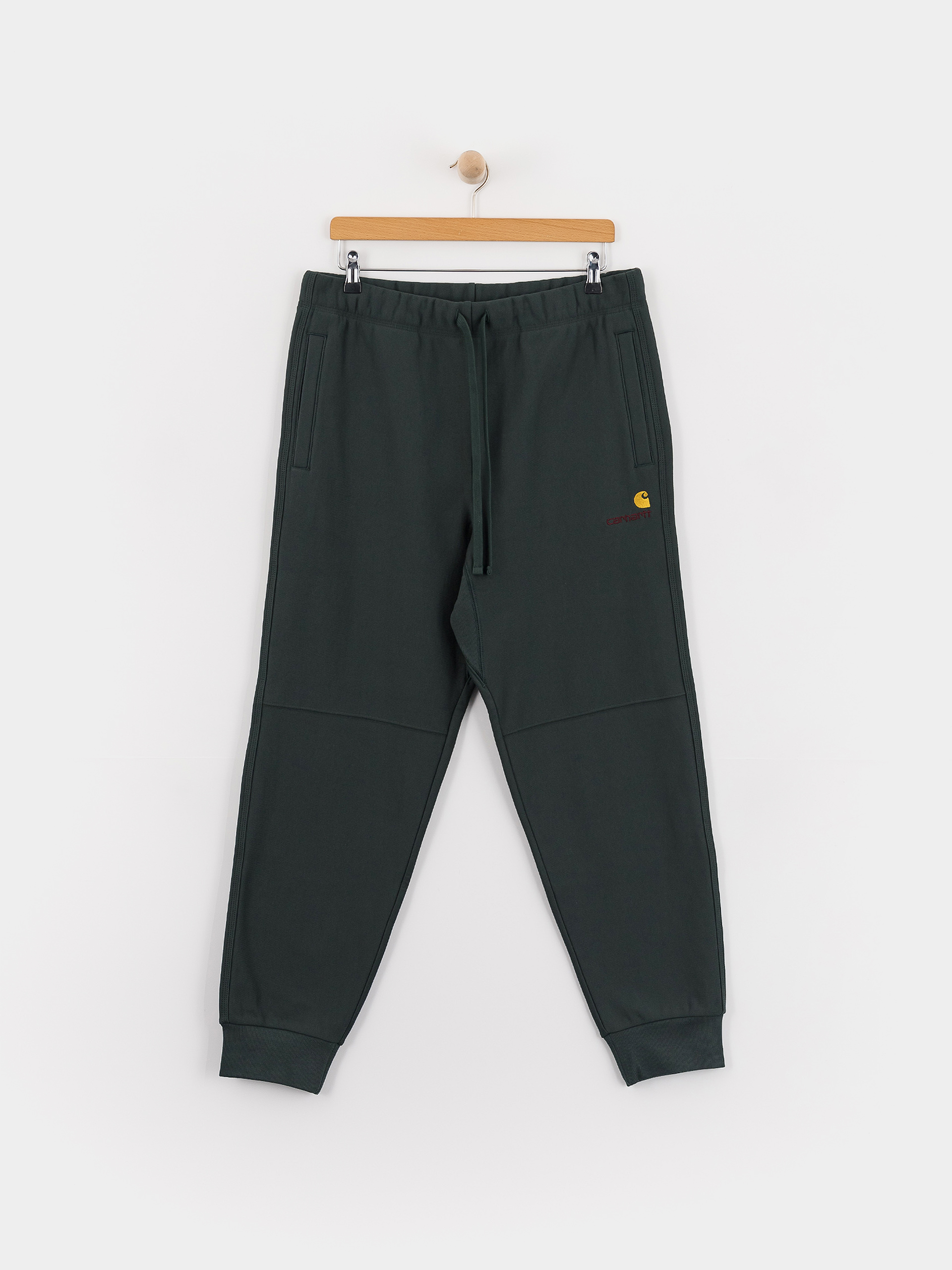 Pantaloni Carhartt WIP American Script Jogging (kale green)