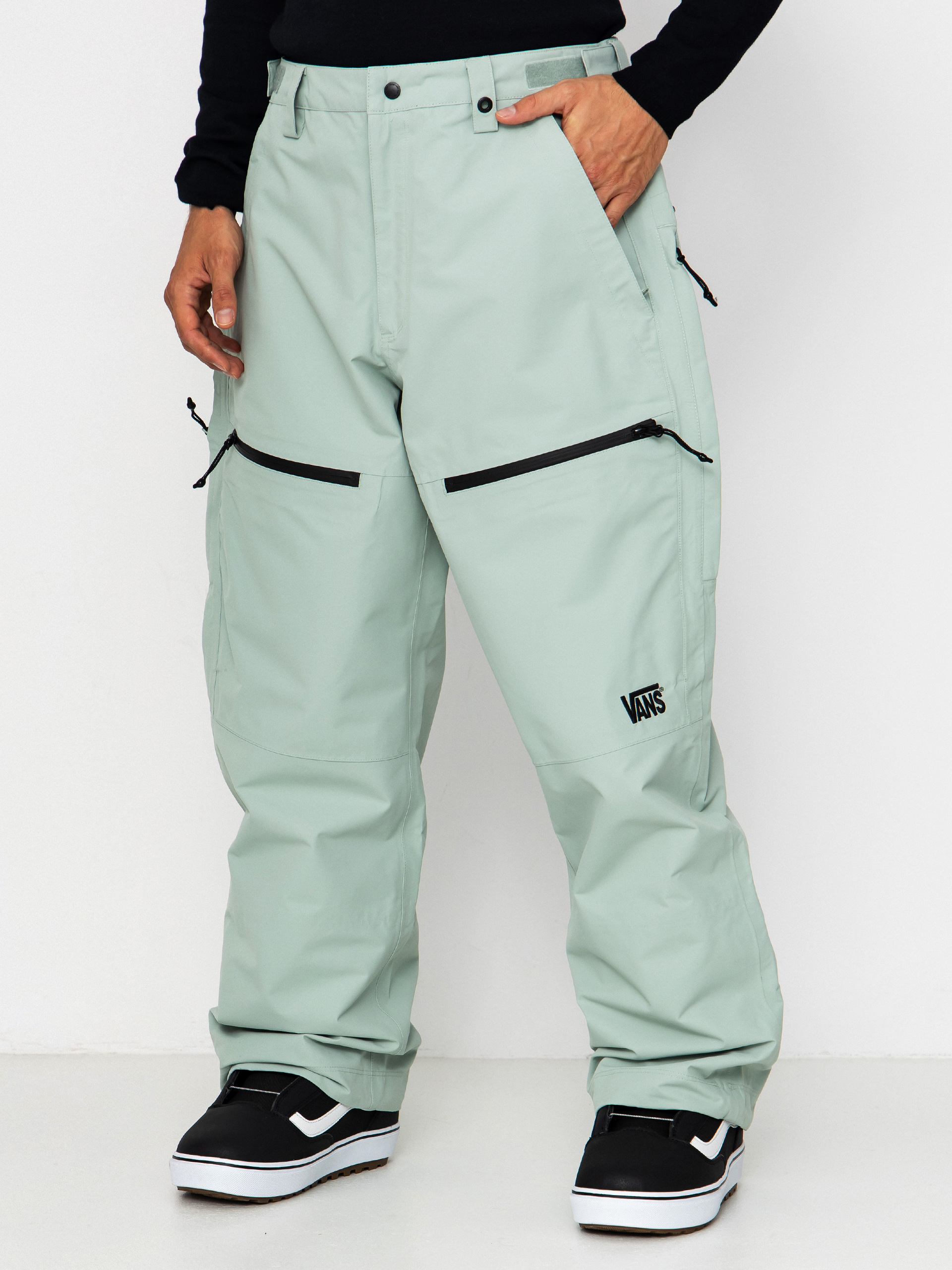 Pentru bărbați Pantaloni pentru snowboard Vans MTE High Country 3L 2.0 (gray olive)