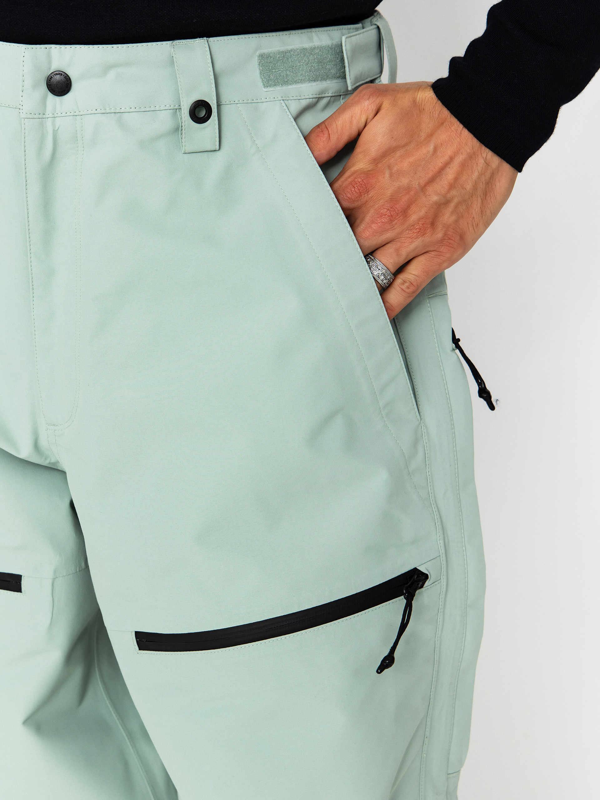 Pentru bărbați Pantaloni pentru snowboard Vans MTE High Country 3L 2.0 (gray olive)