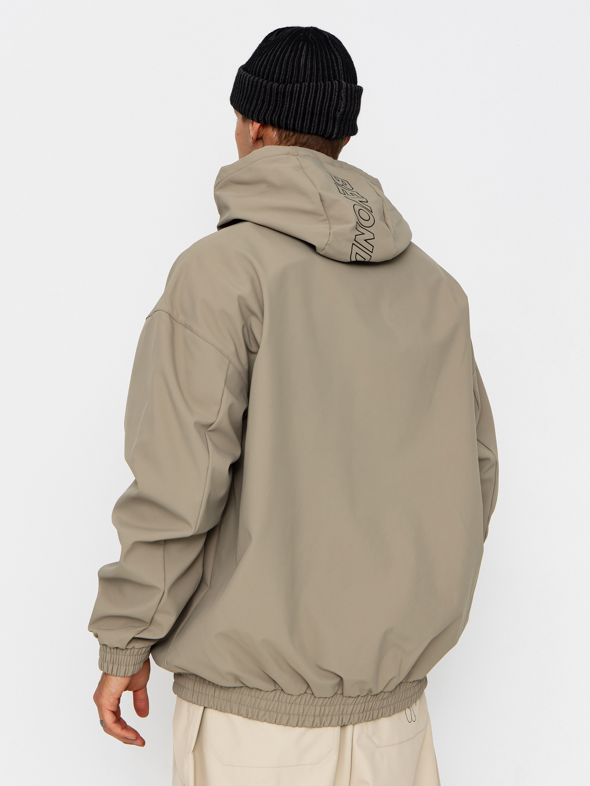 Pentru bărbați Geacă de snowboard Beyond Medals Softshell Hoodie (beige)
