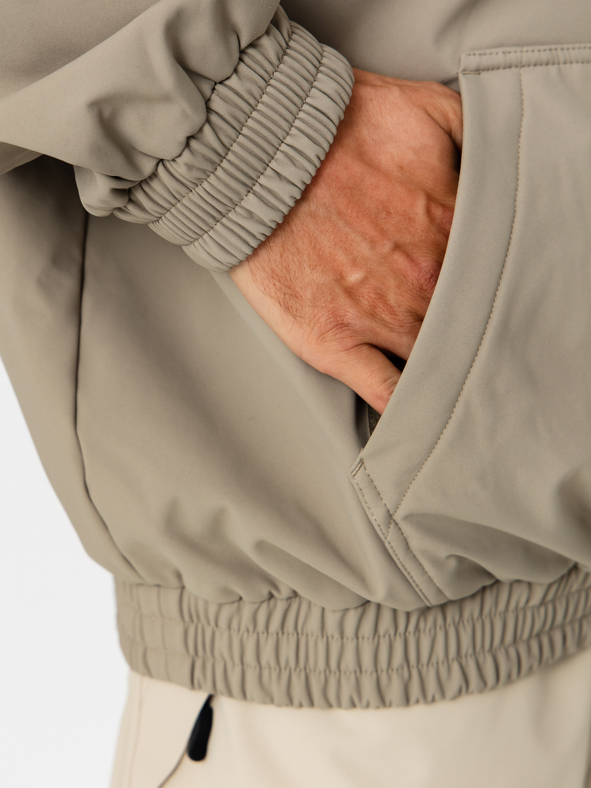 Pentru bărbați Geacă de snowboard Beyond Medals Softshell Hoodie (beige)