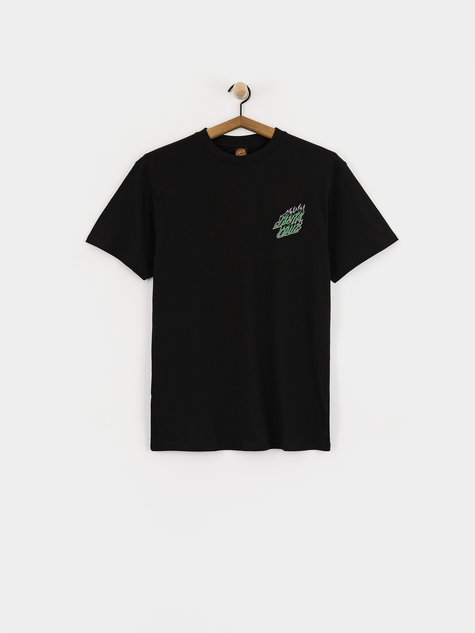 Tricou Santa Cruz Wired Flame Dot Chest (black)