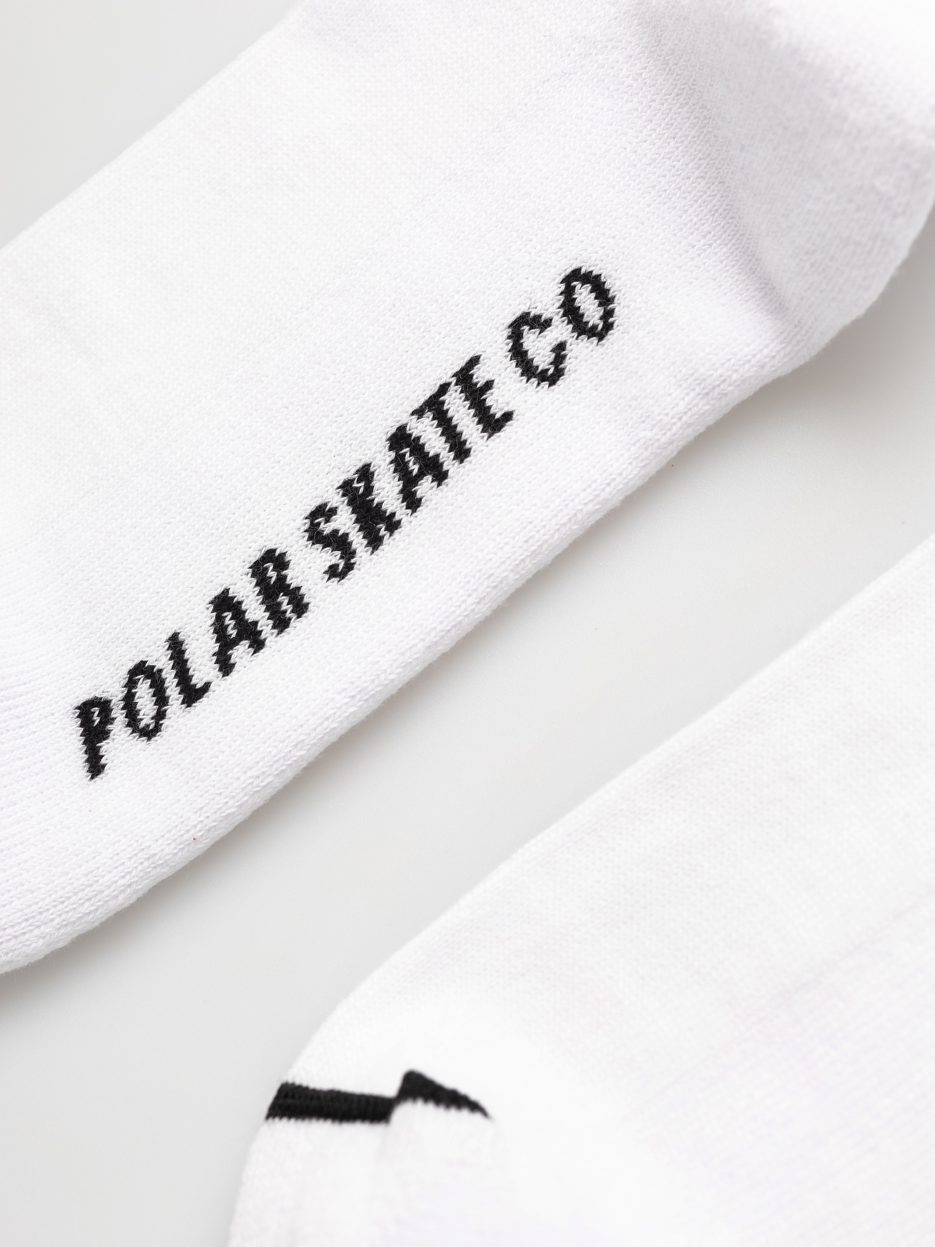 Șosete Polar Skate Rib 2 Stripes (white/black)