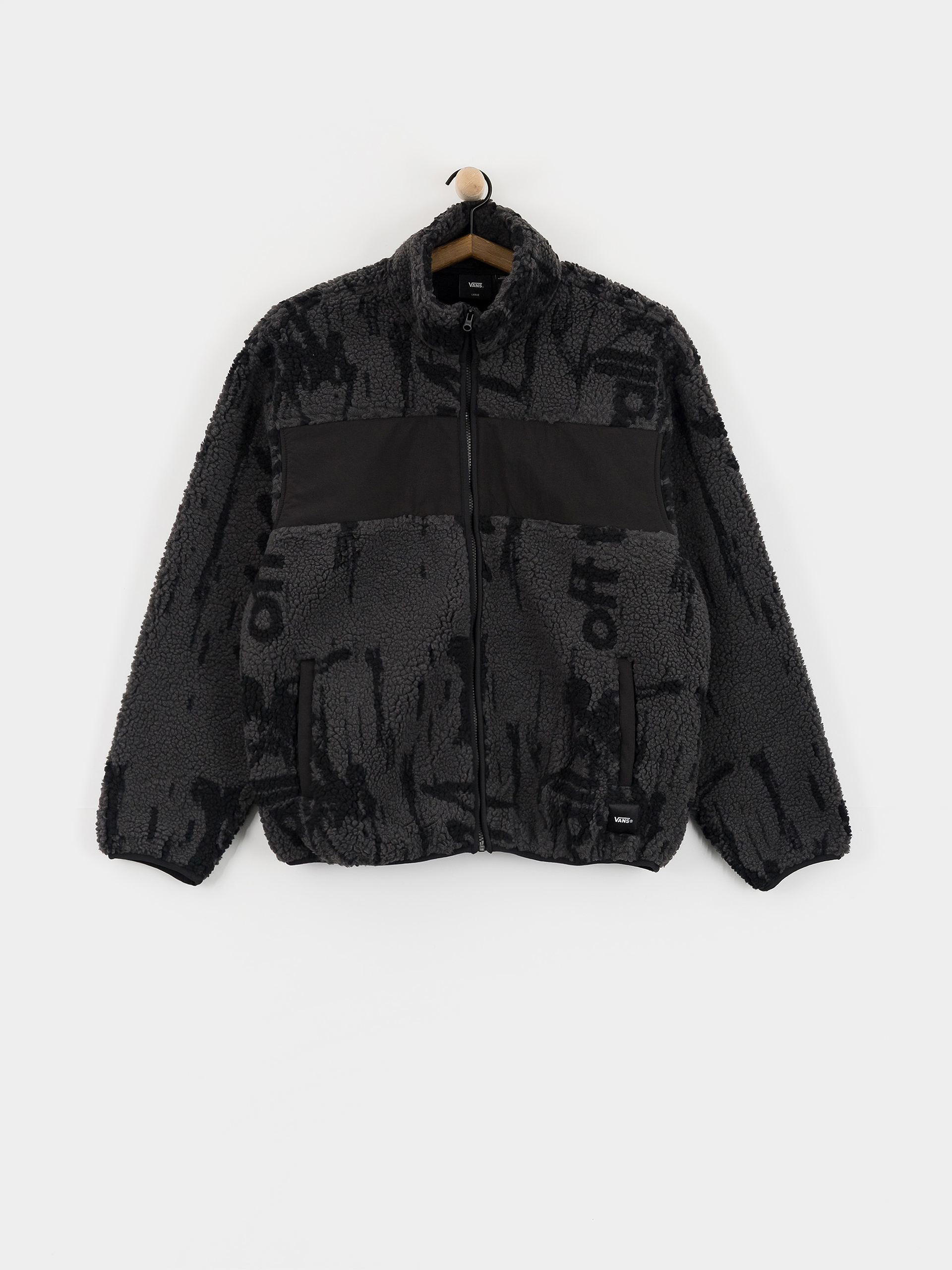 Pentru bărbați Hanorac din fleece Vans Stiller Sherpa Full Zip (asphalt/black)