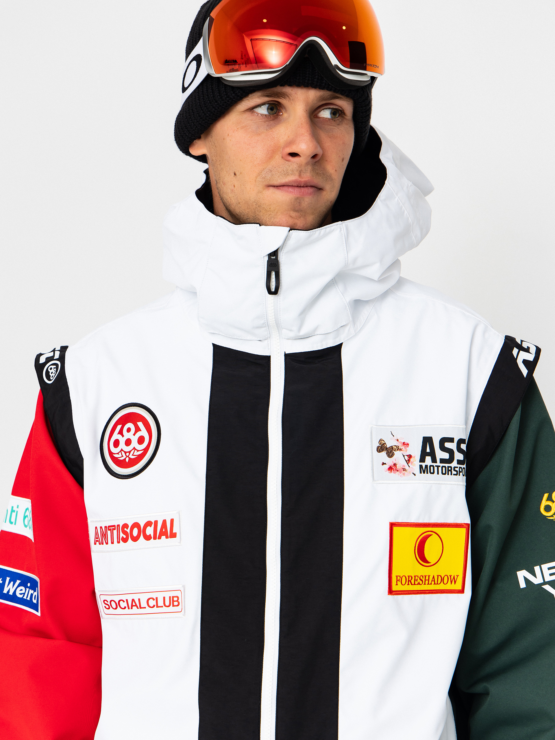 Pentru bărbați Geacă de snowboard 686 X ASSC F1 Anorak (assc white colorblock)
