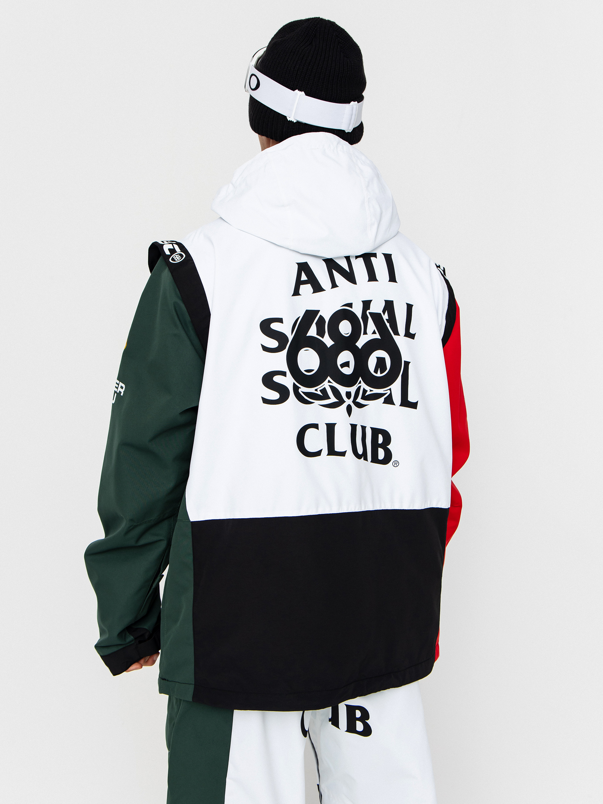 Pentru bărbați Geacă de snowboard 686 X ASSC F1 Anorak (assc white colorblock)