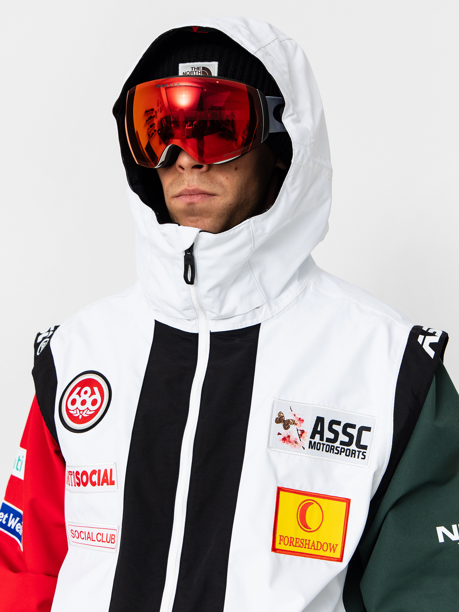 Pentru bărbați Geacă de snowboard 686 X ASSC F1 Anorak (assc white colorblock)