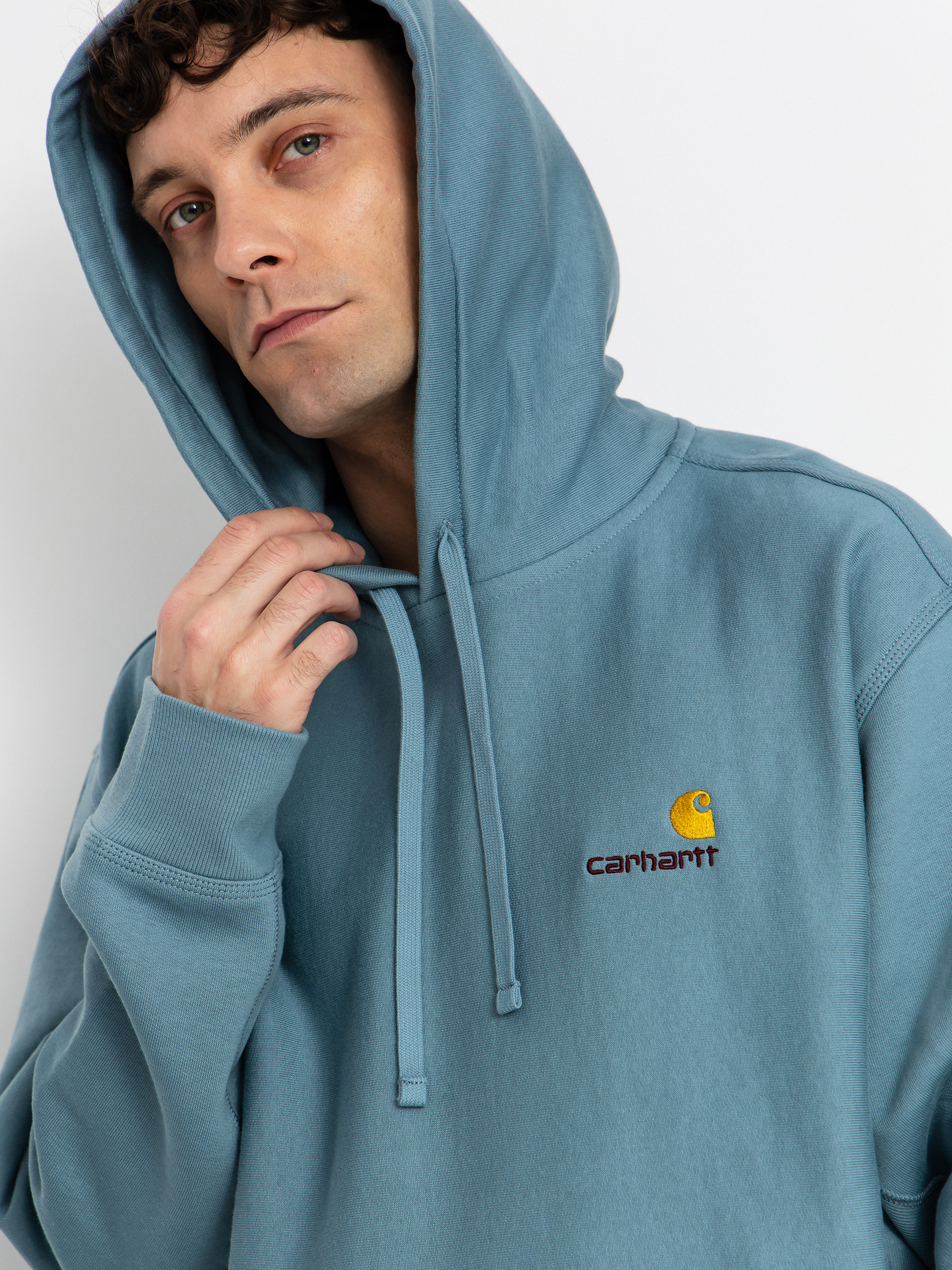 Hanorac cu glugă Carhartt WIP American Script HD (citadel)