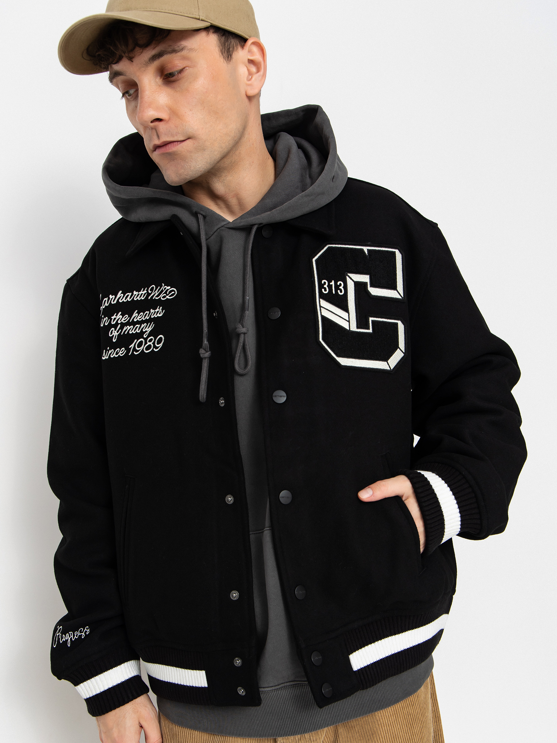 Geacă Carhartt WIP World Class Varsity (black)