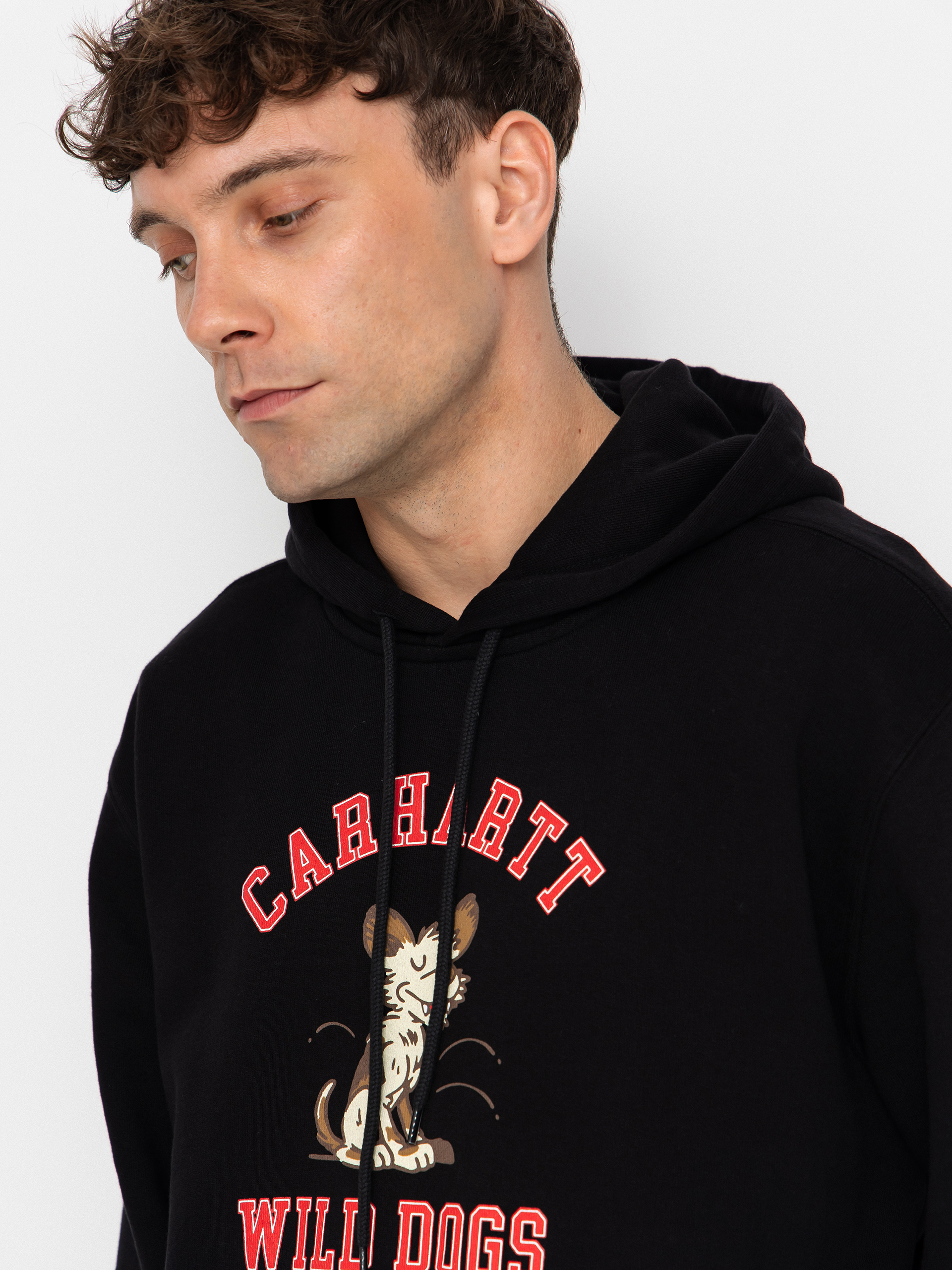 Hanorac cu glugă Carhartt WIP Wild Dog HD (black)