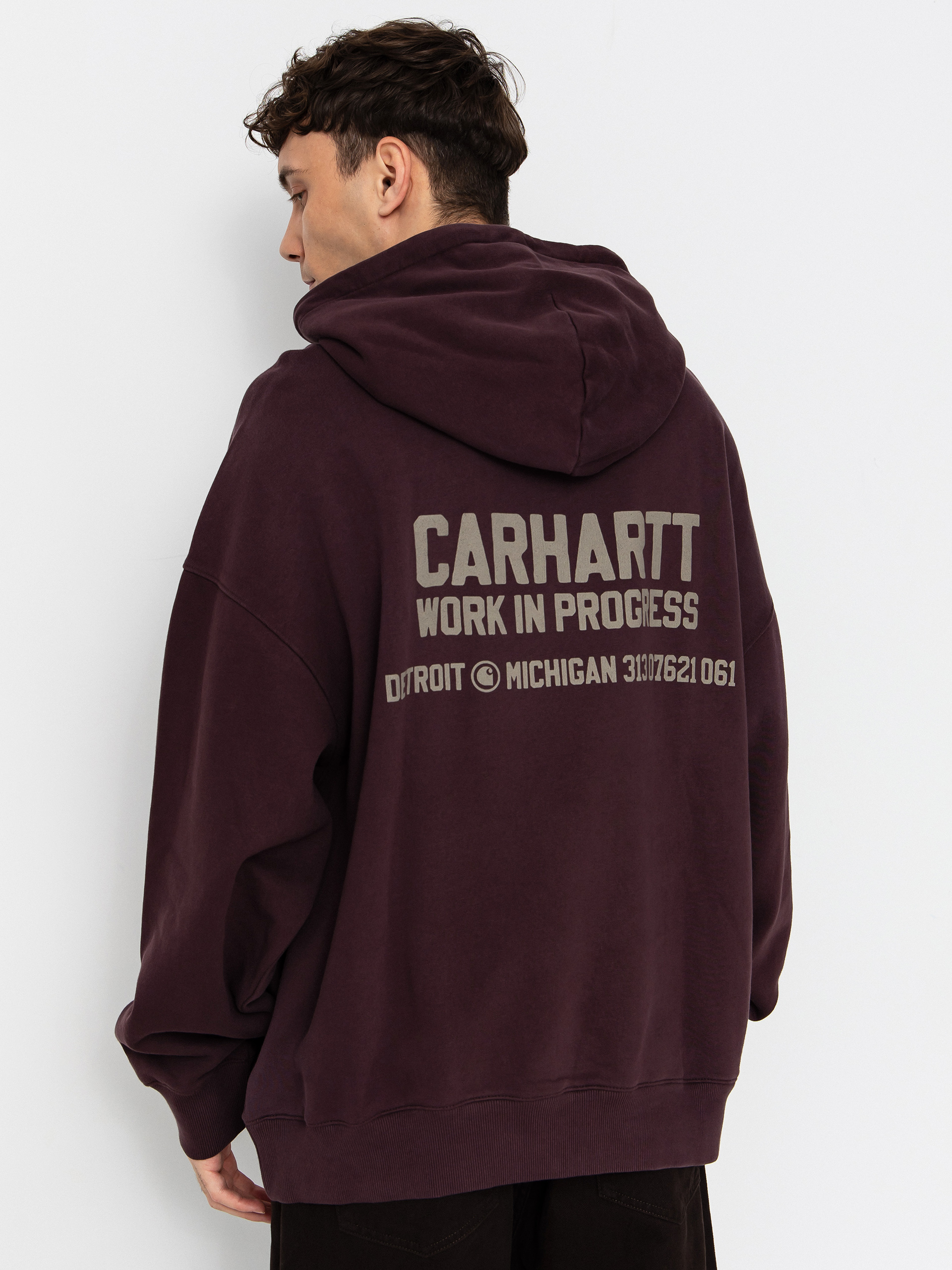 Hanorac cu glugă Carhartt WIP Distance HD (palisander/stone dyed)