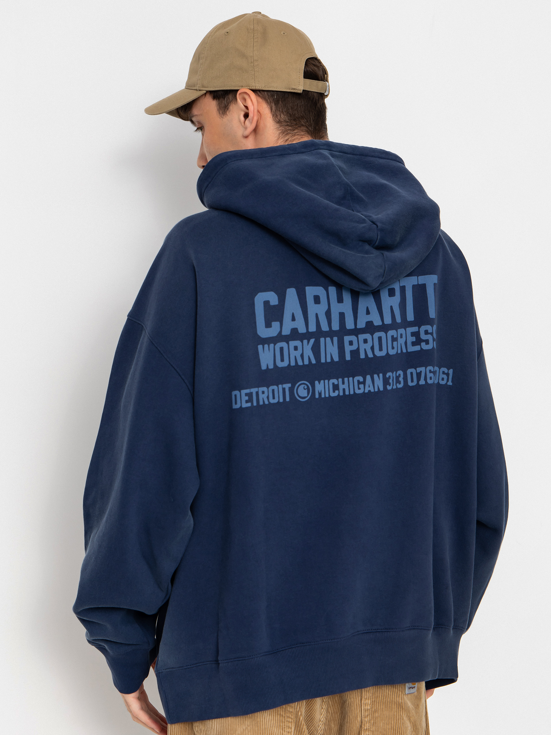 Hanorac cu glugu0103 Carhartt WIP Distance HD (jupiter/stone dyed)