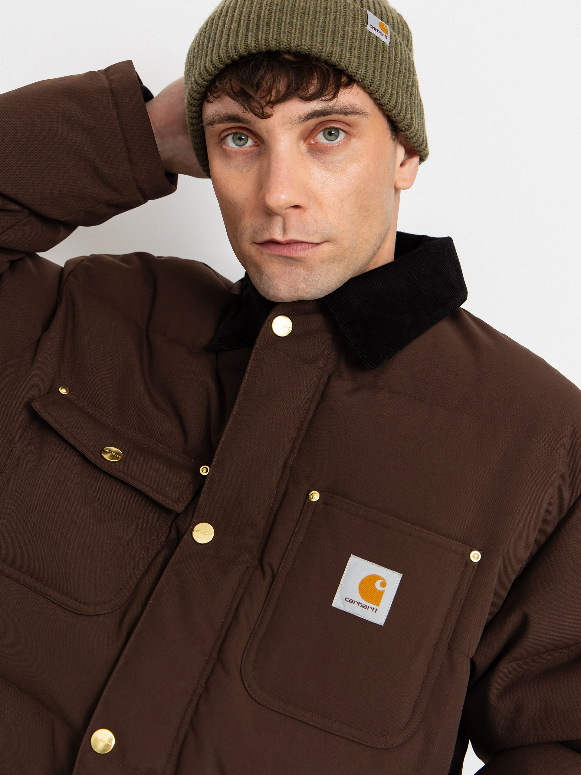 Geacă Carhartt WIP Rayler (tobacco/black)
