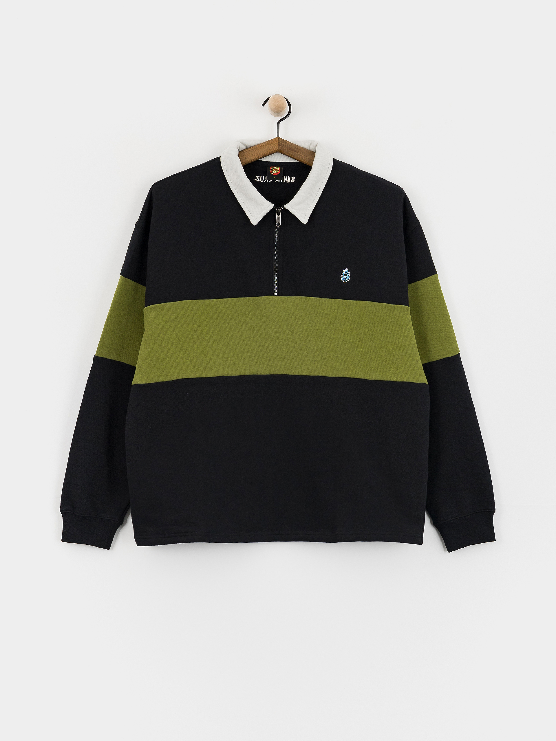 Hanorac Santa Cruz Screaming Mini Flame 1/4 Zip (black)