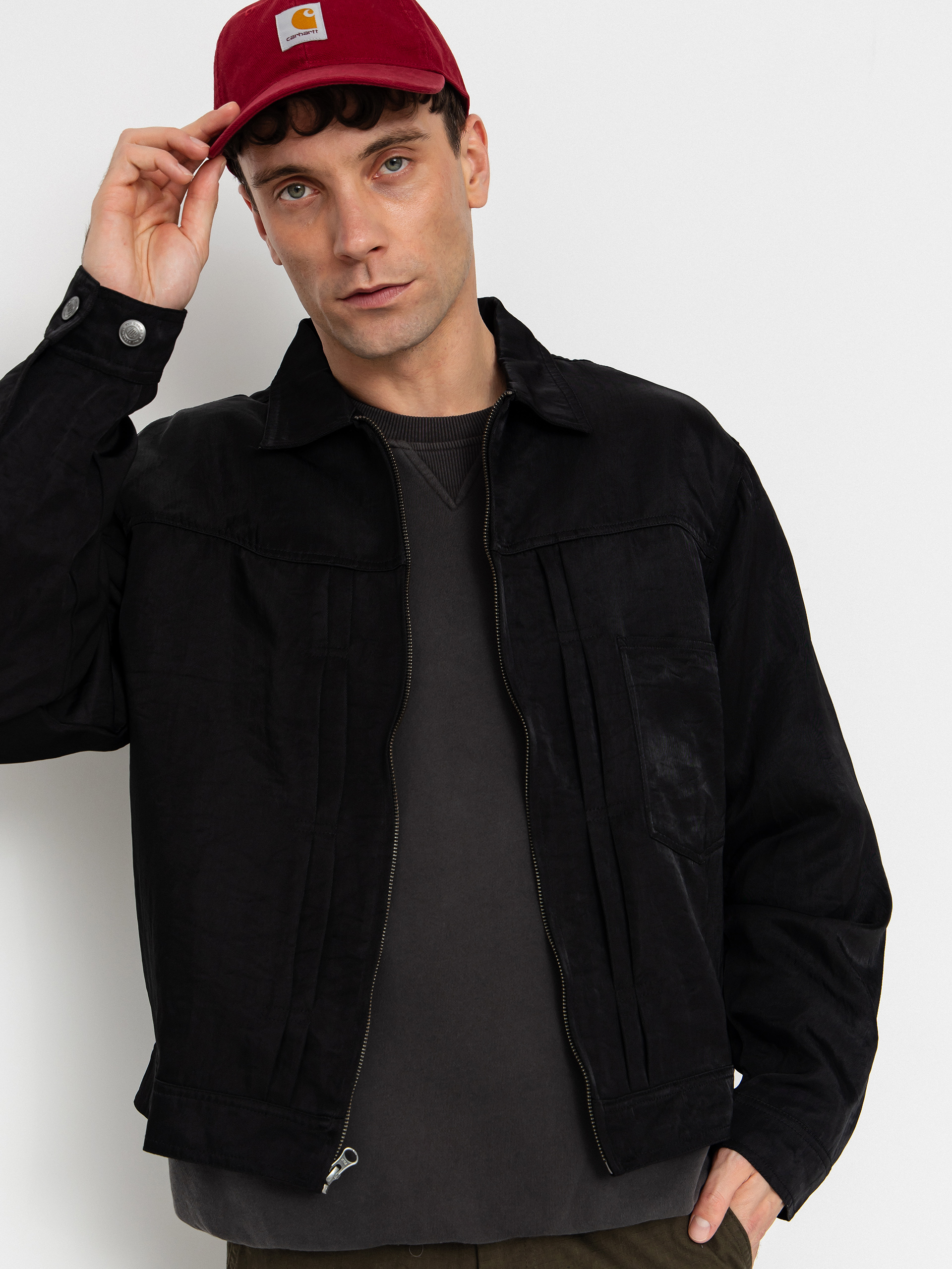 Geacă HUF X Thrasher Trucker (black)