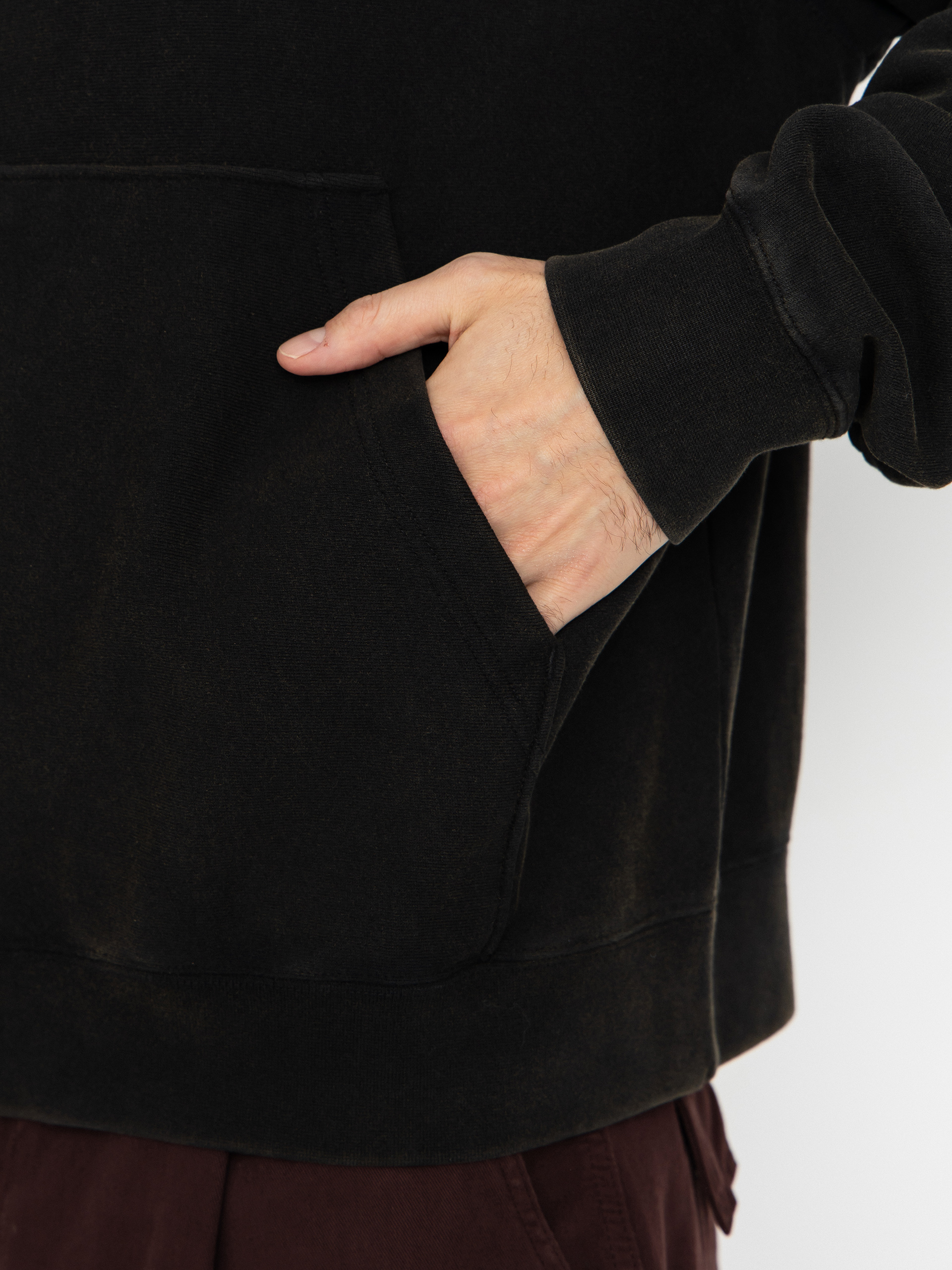 Hanorac cu glugă HUF X Thrasher Meltdown Heavyweight HD (washed black)