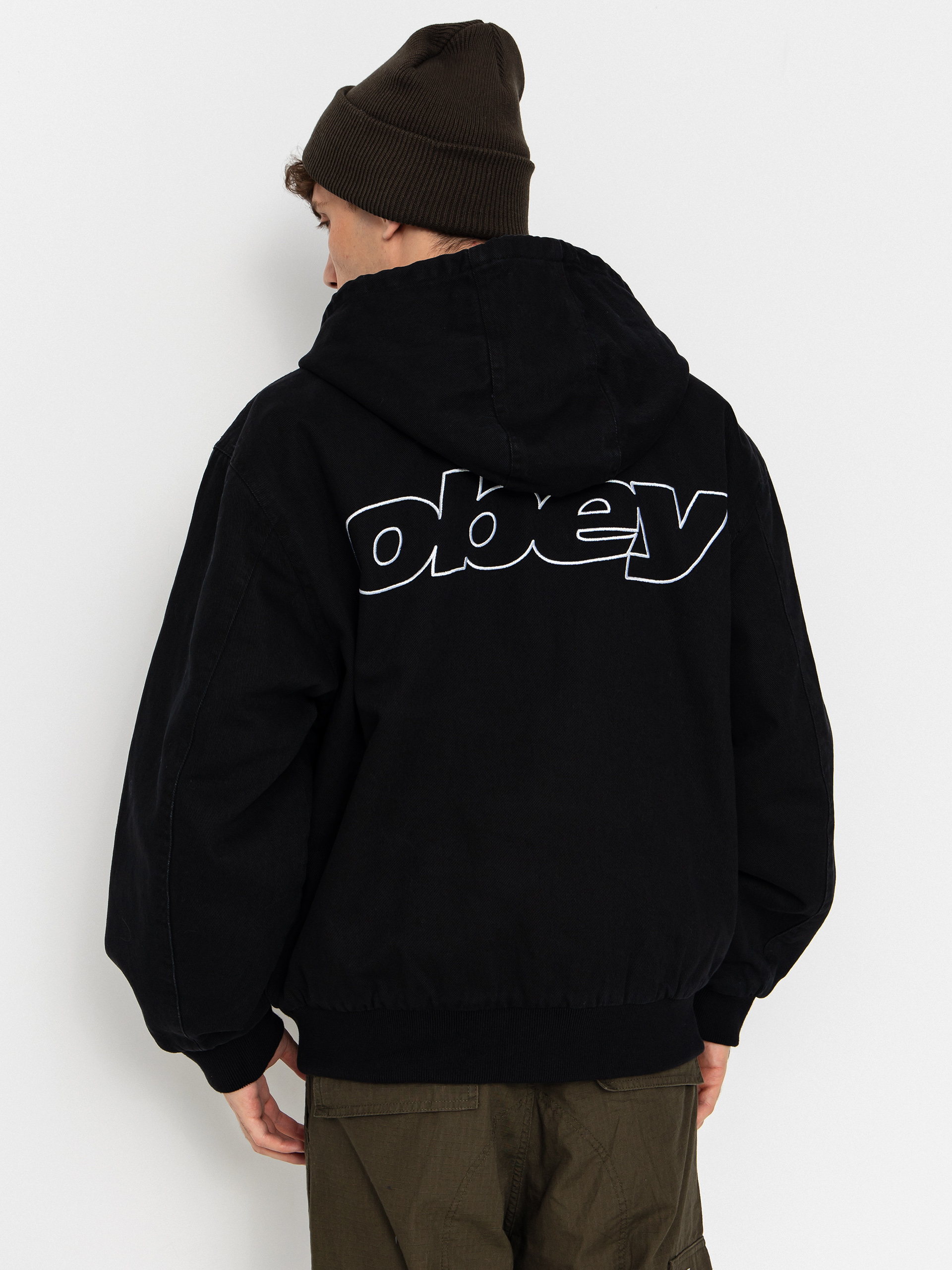 Geacă OBEY Obey Randy ZHD (black faded wash)