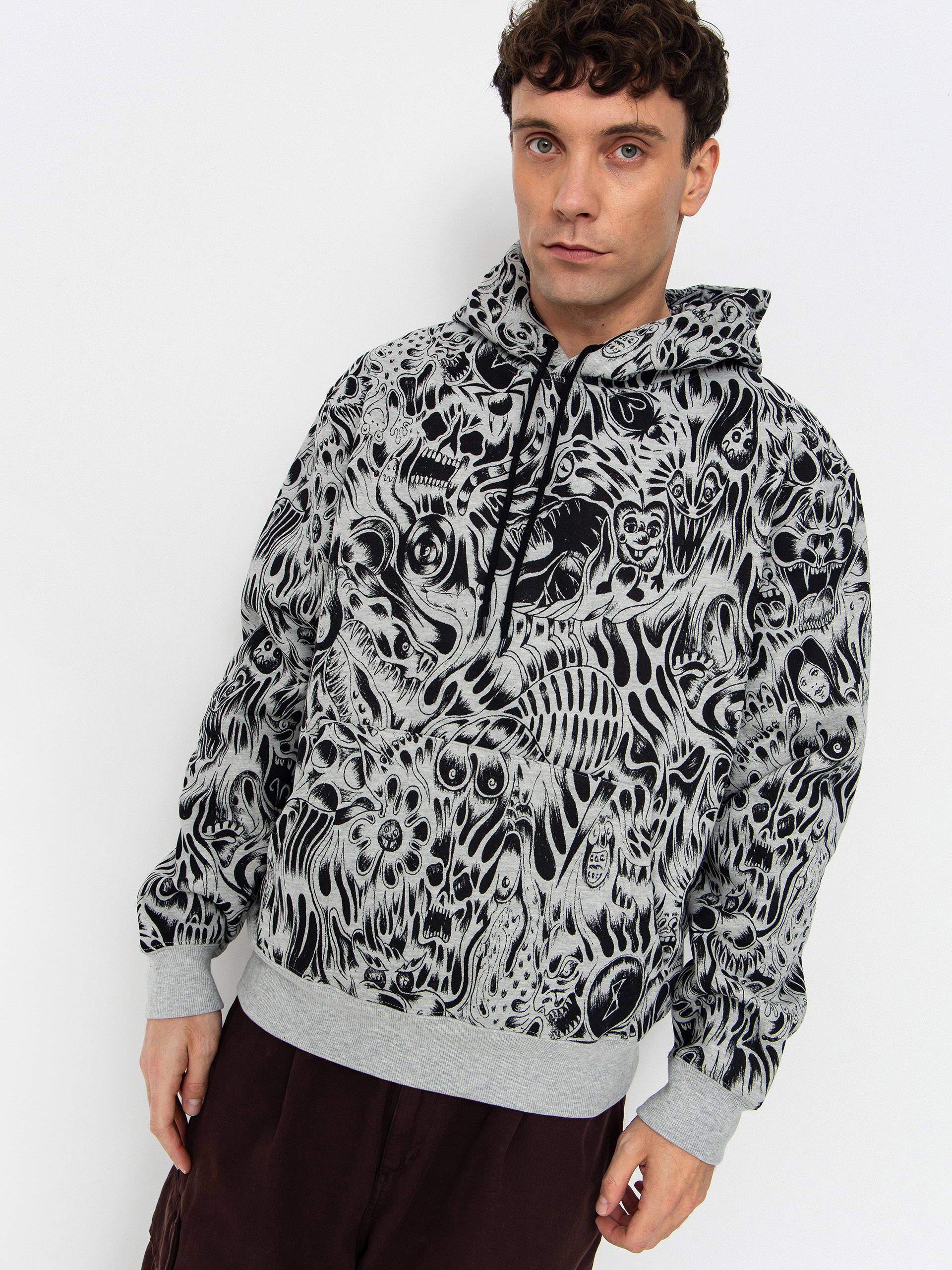 Hanorac cu glugă Baker Nightmare HD (heather grey)