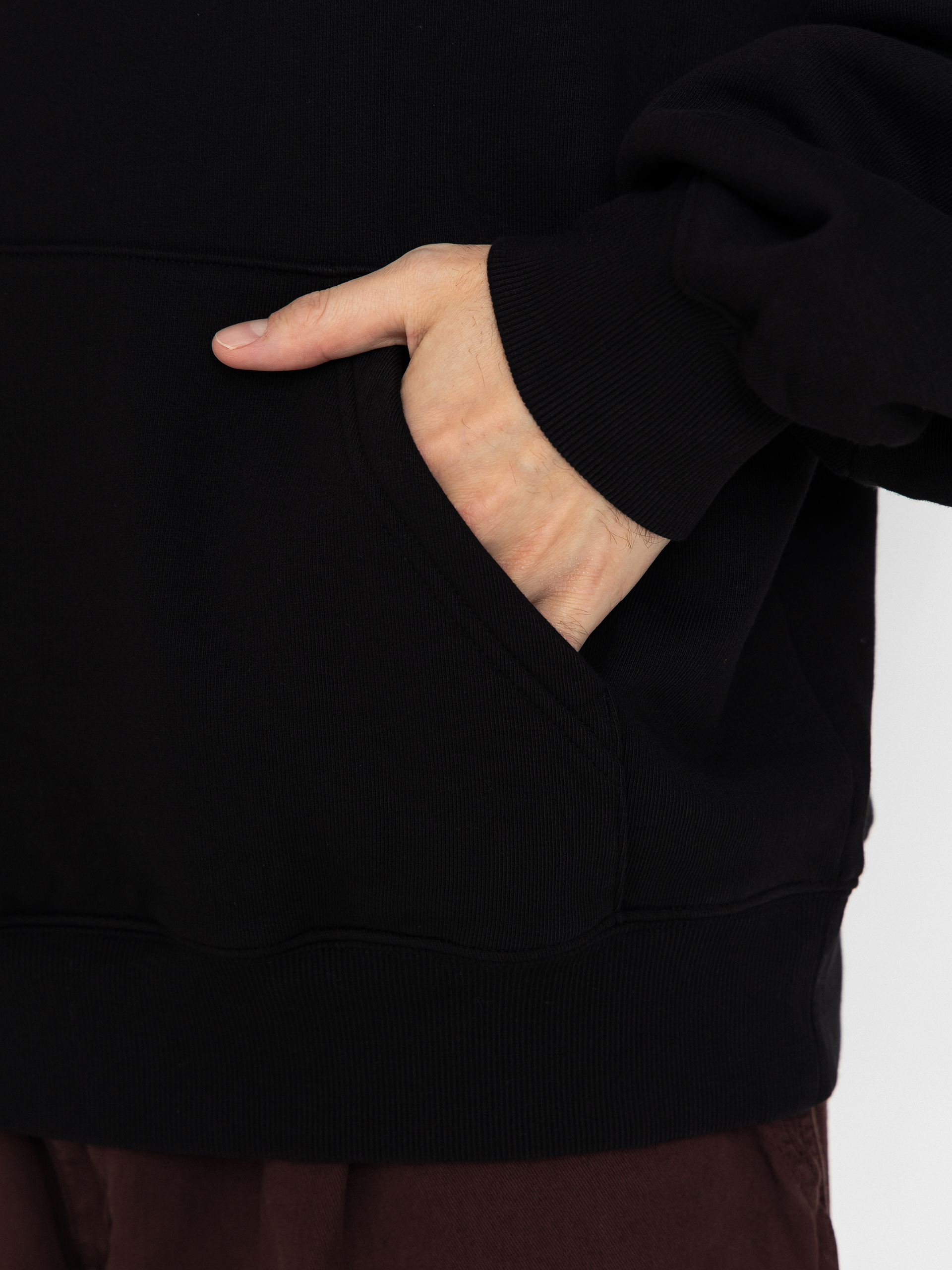 Hanorac cu glugă Carhartt WIP Hackwork HD (black/wall)