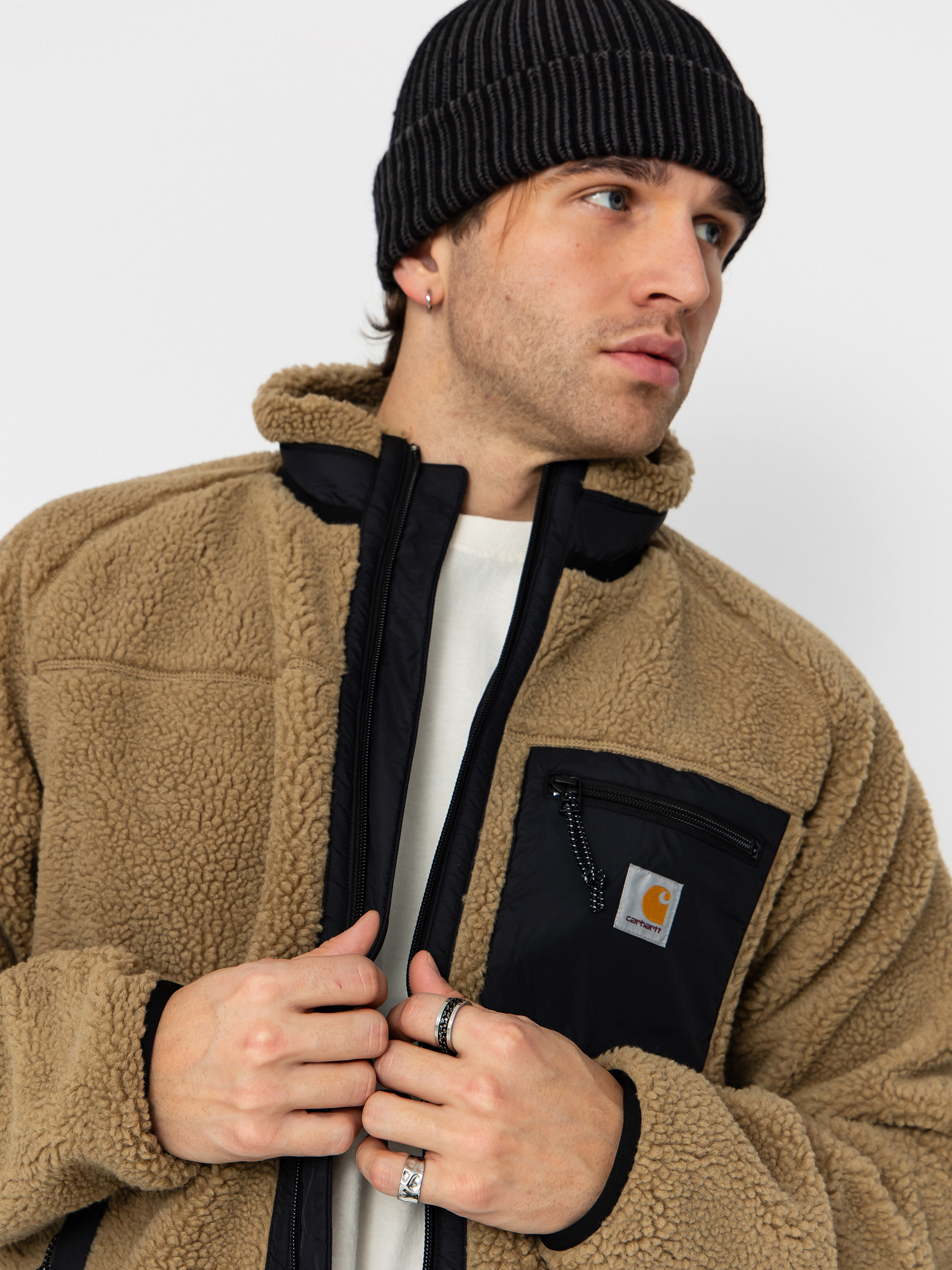 Geacă Carhartt WIP Prentis (leather/black)