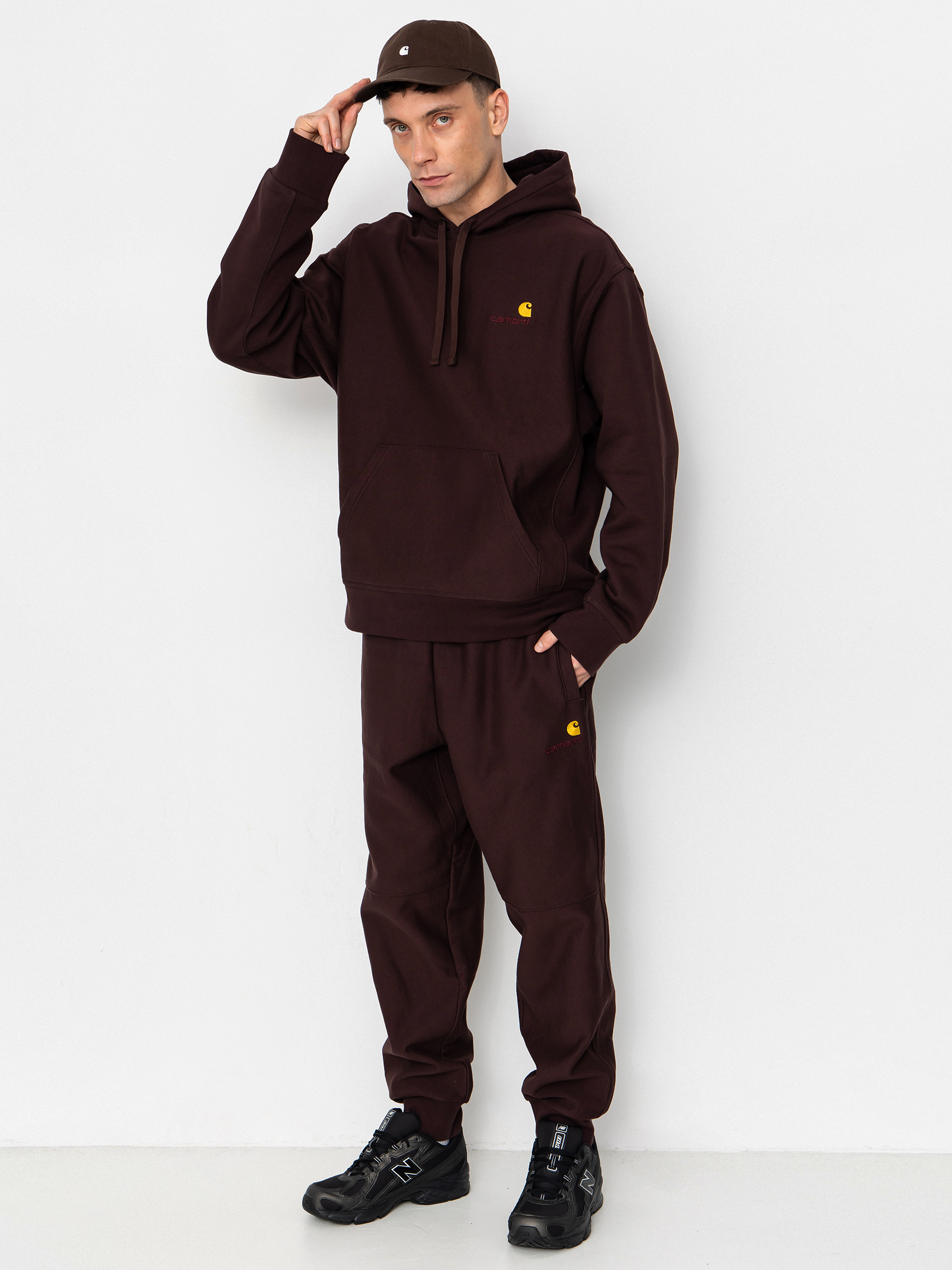 Pantaloni Carhartt WIP American Script Jogging (palisander)