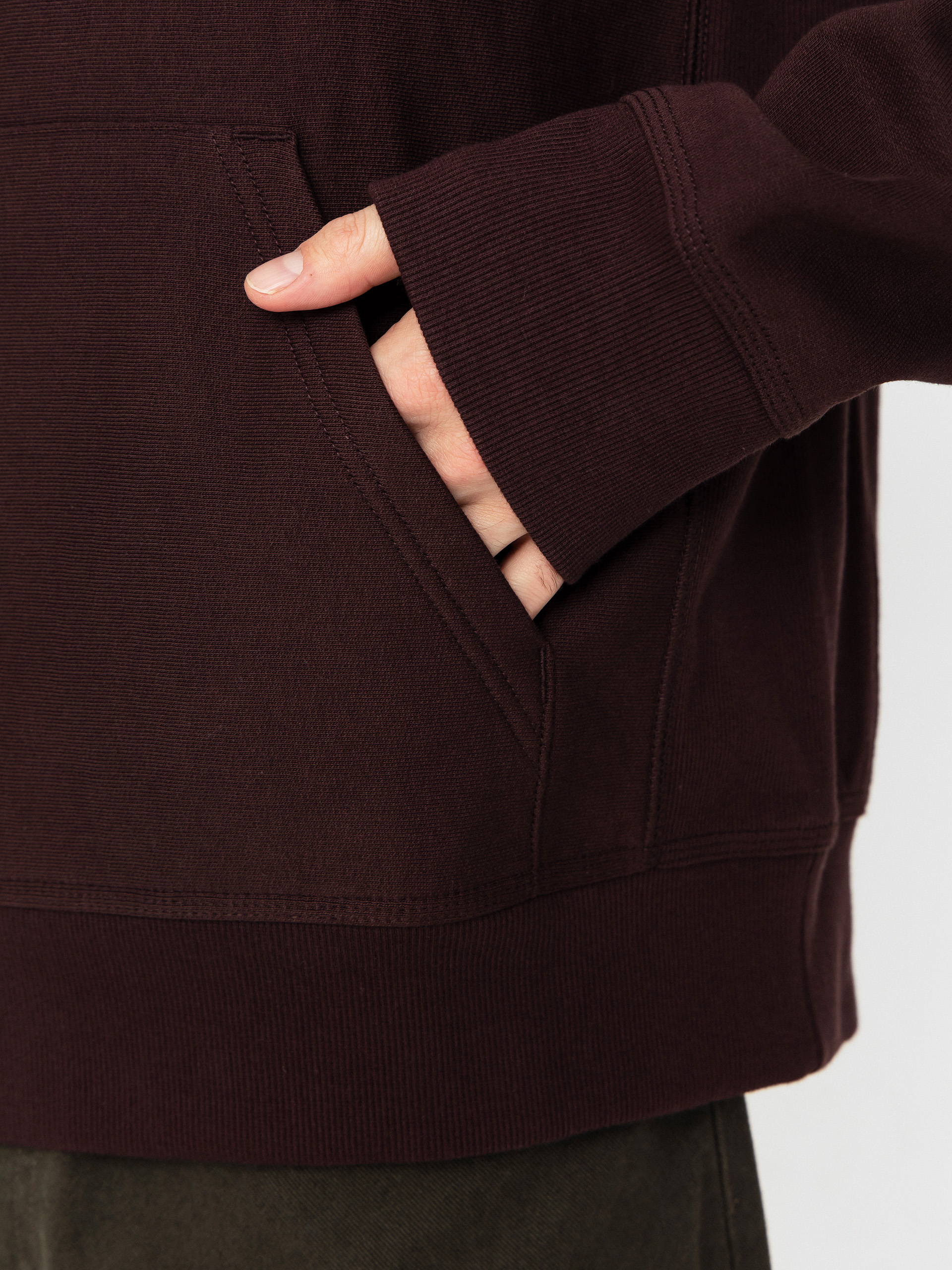 Hanorac cu glugă Carhartt WIP American Script HD (palisander)