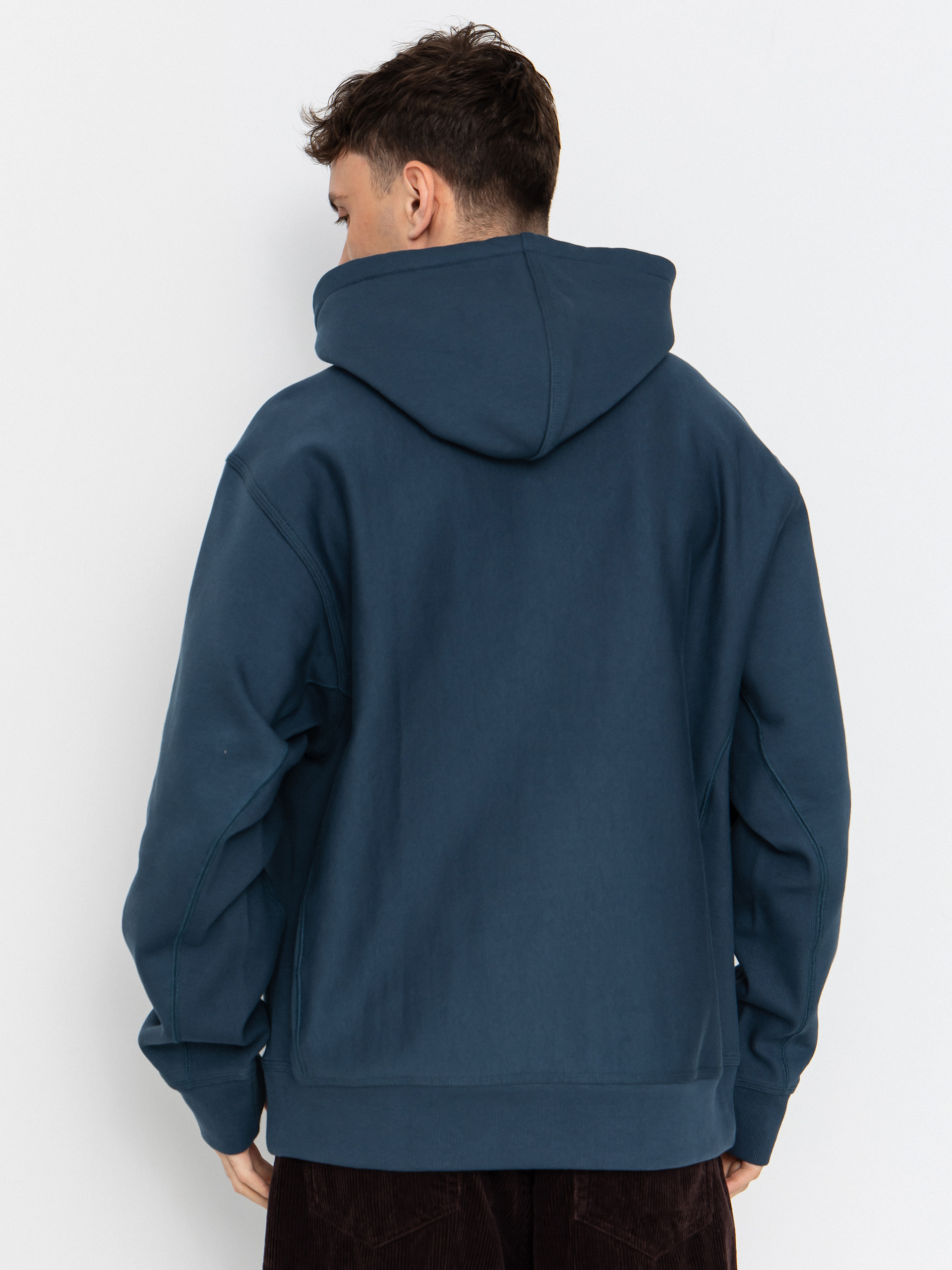 Hanorac cu glugă Carhartt WIP American Script HD (office blue)