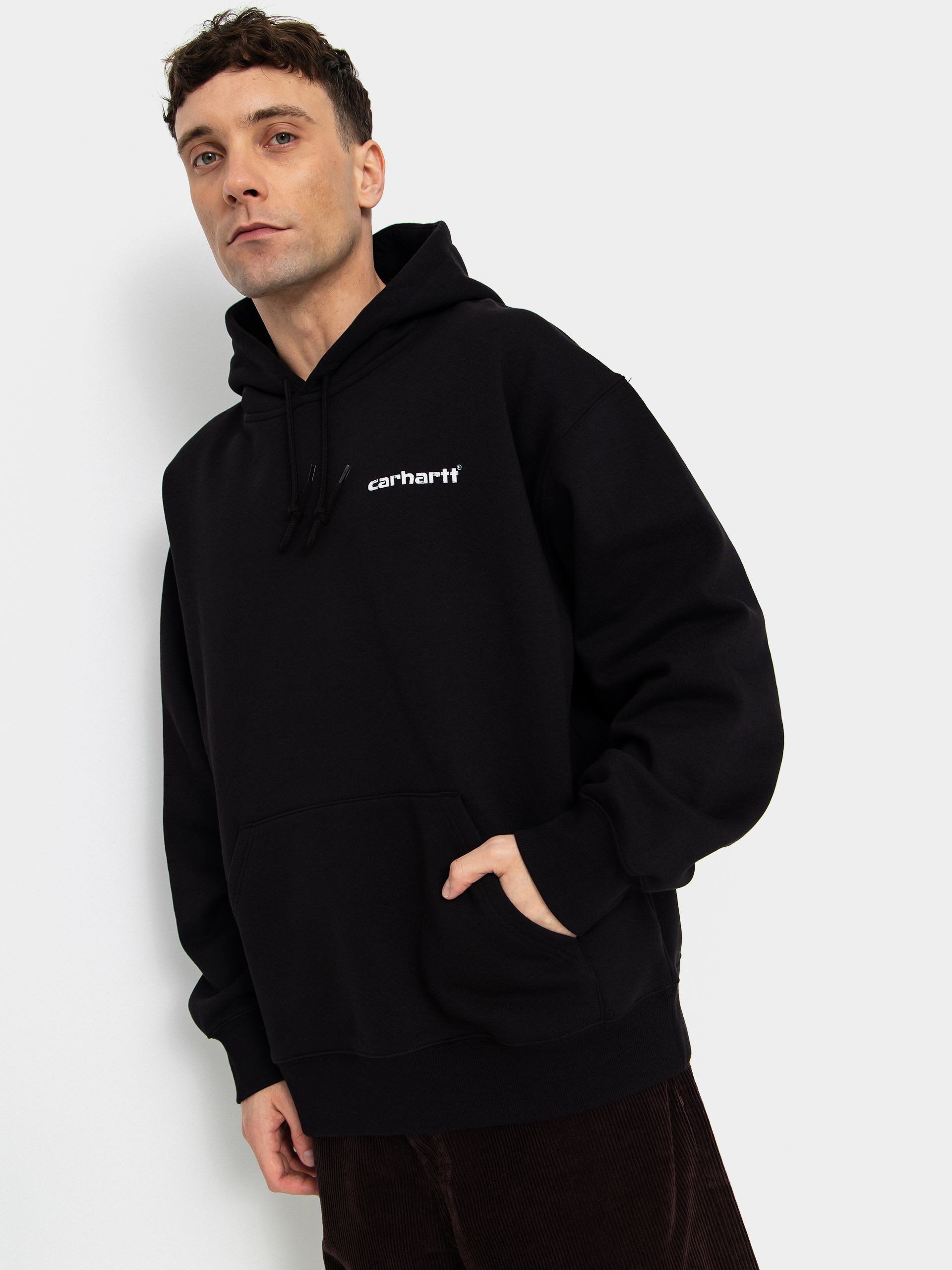 Hanorac cu glugă Carhartt WIP Caps HD (black)