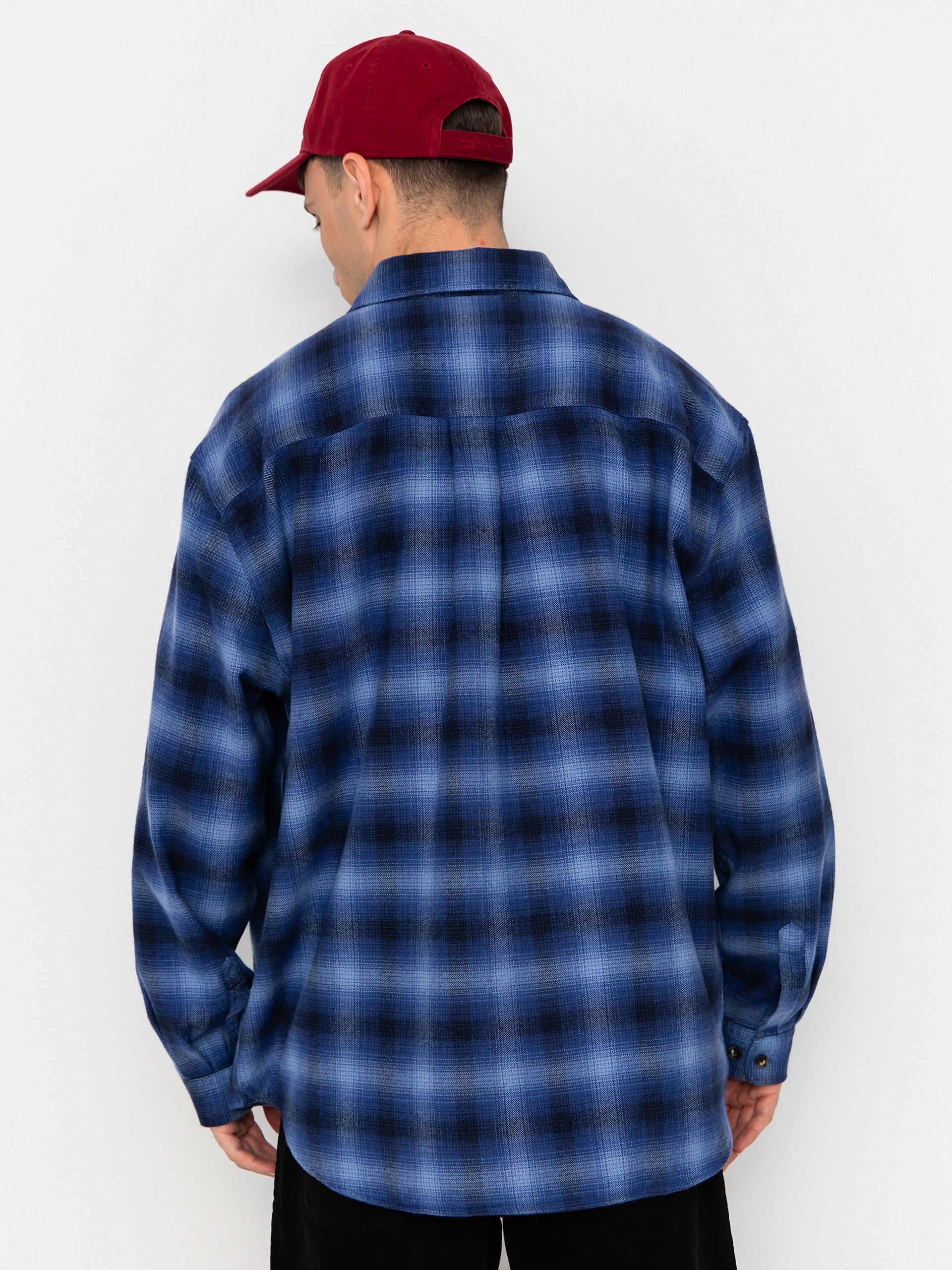 Cămașă Polar Skate Mitchell Shadow Check (blue)