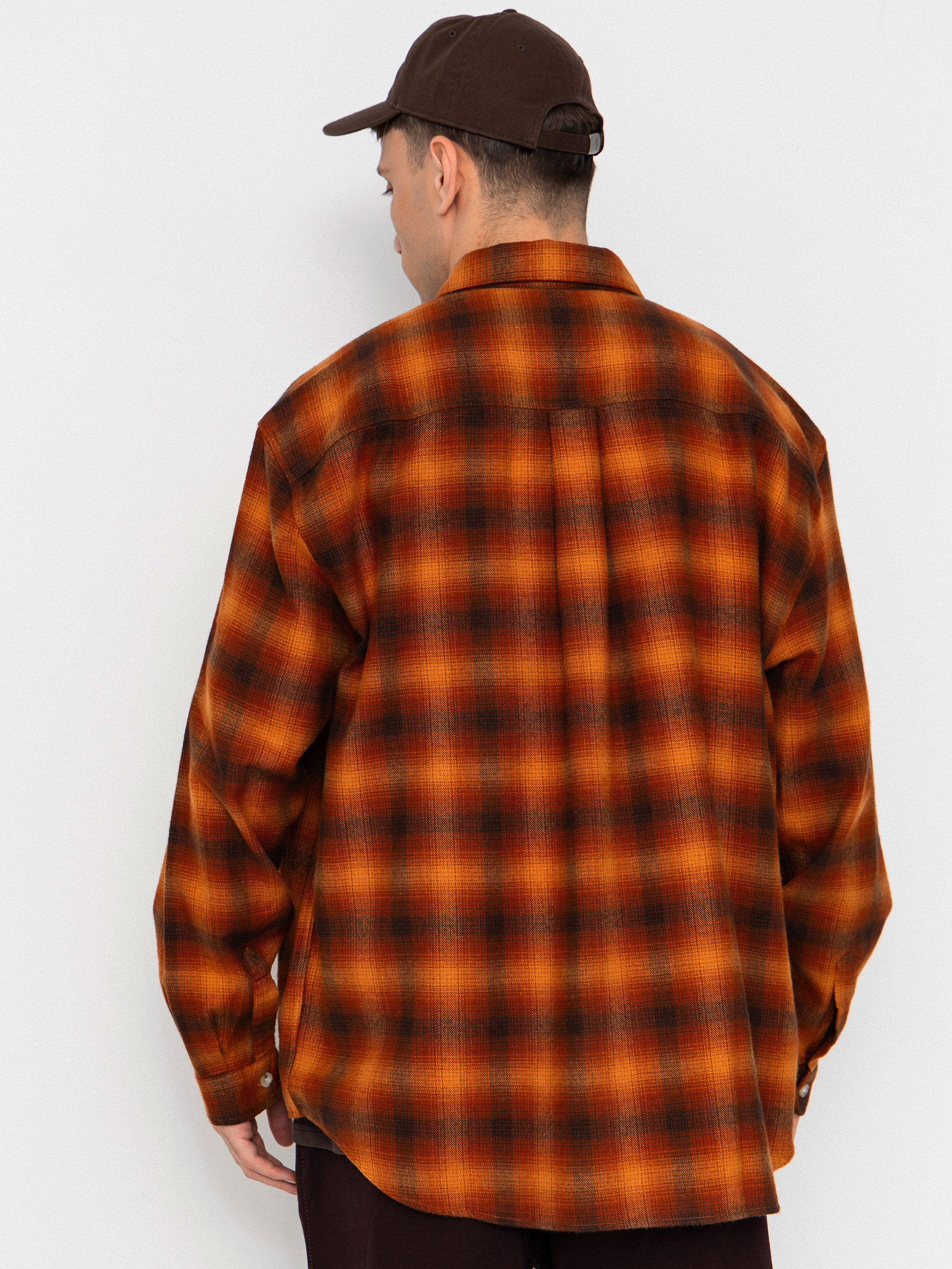 Cămașă Polar Skate Mitchell Shadow Check (caramel)