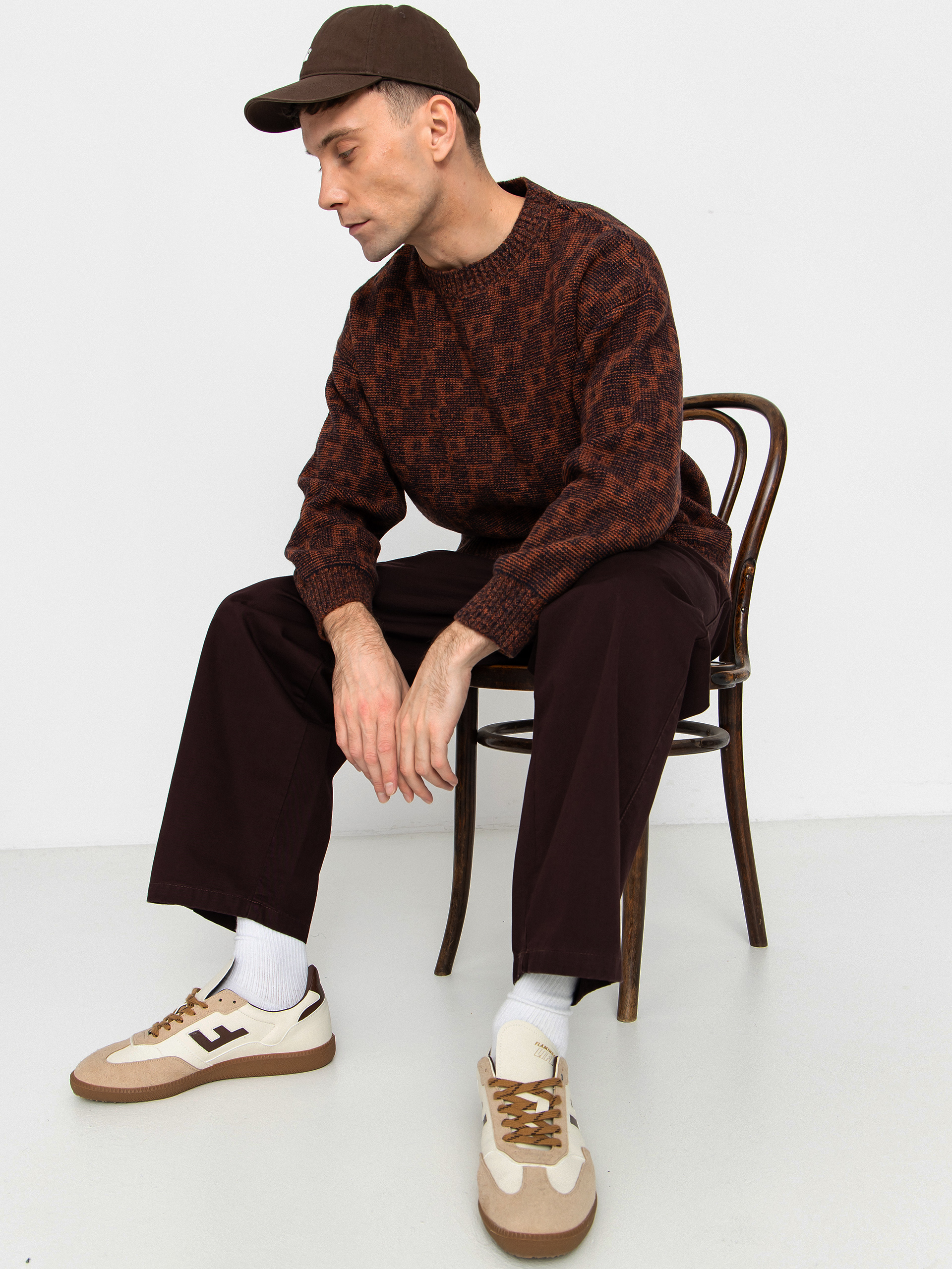 Pulover Polar Skate George P Pattern (navy/orange)