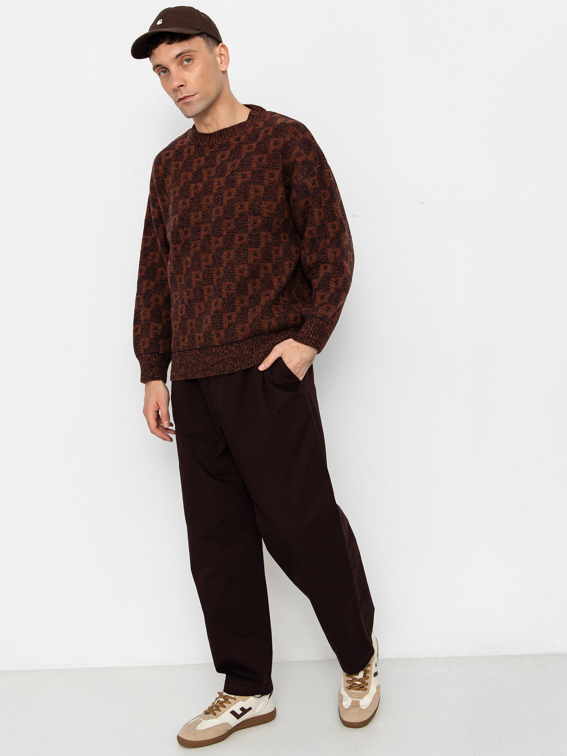 Pulover Polar Skate George P Pattern (navy/orange)