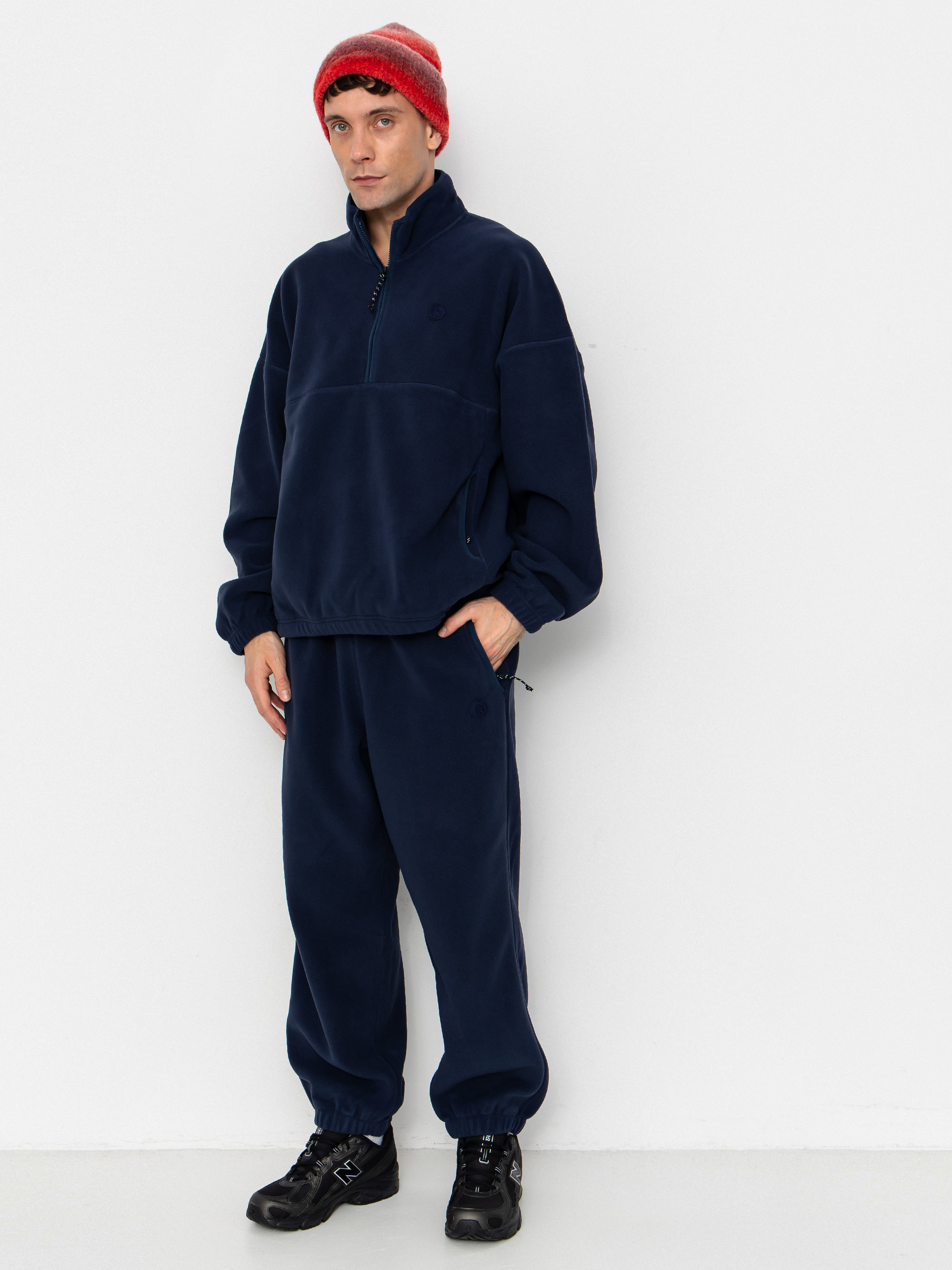 Pulover Polar Skate Ivan Half Zip (grey blue)