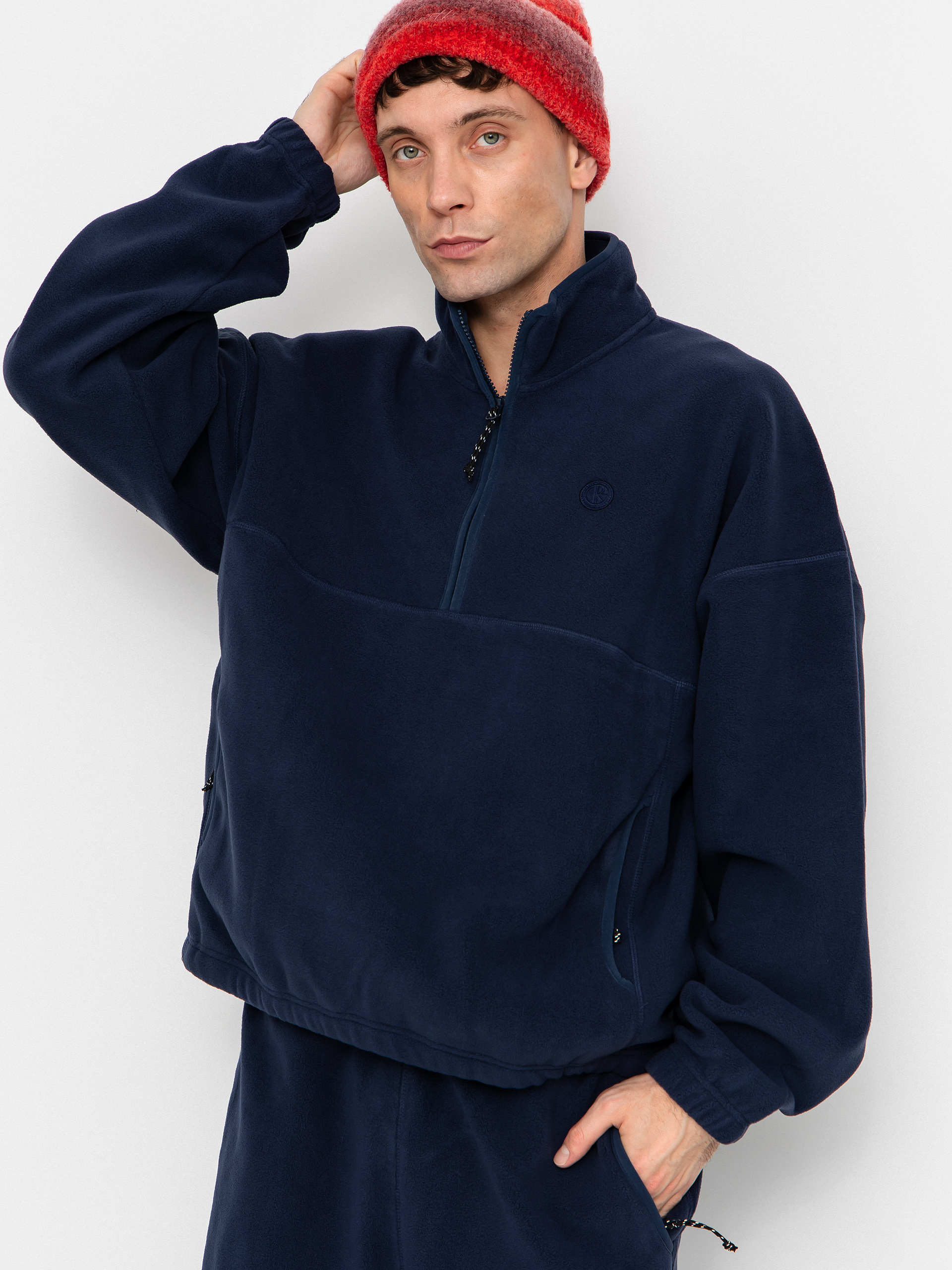 Pulover Polar Skate Ivan Half Zip (grey blue)