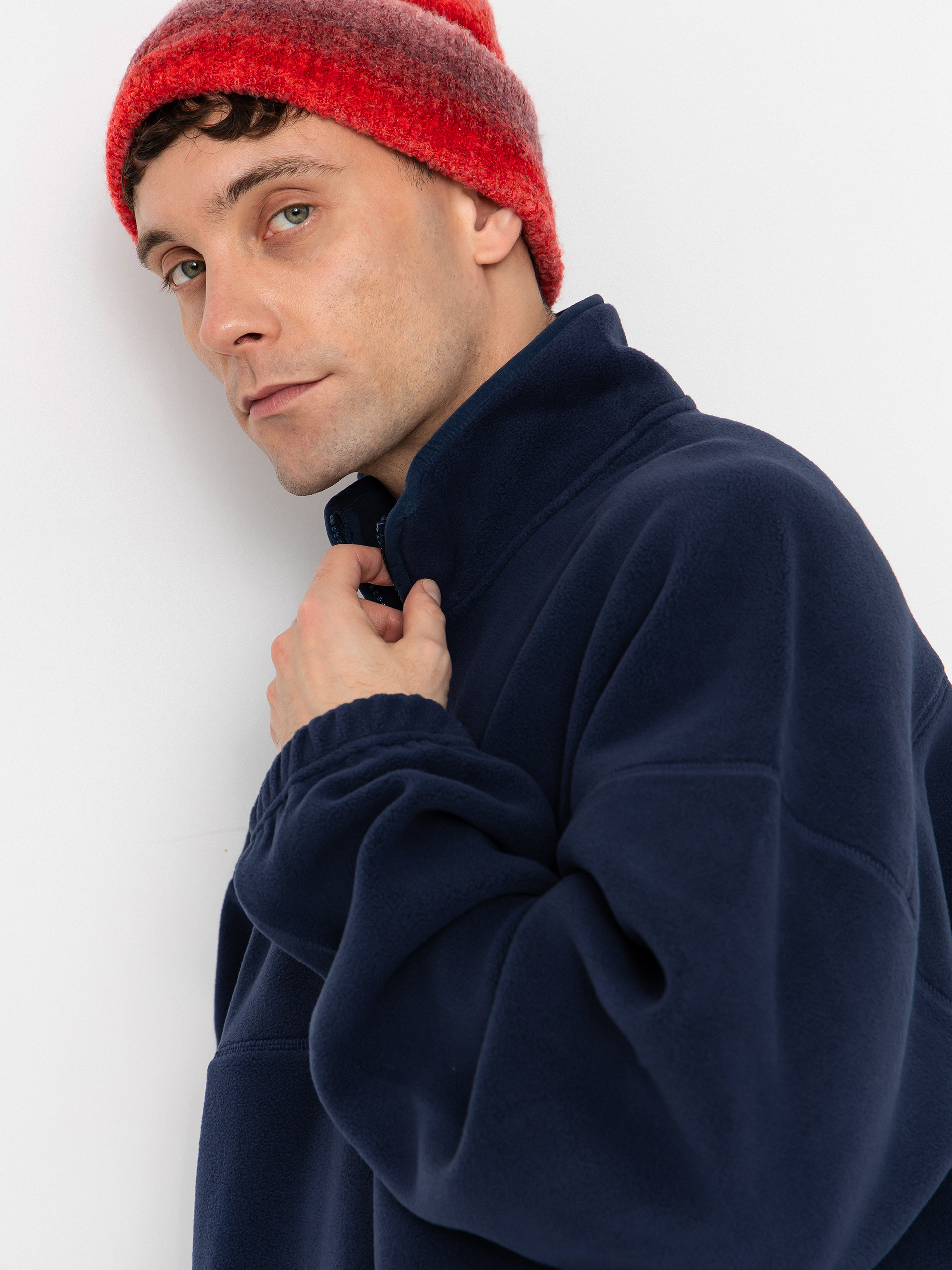 Pulover Polar Skate Ivan Half Zip (grey blue)