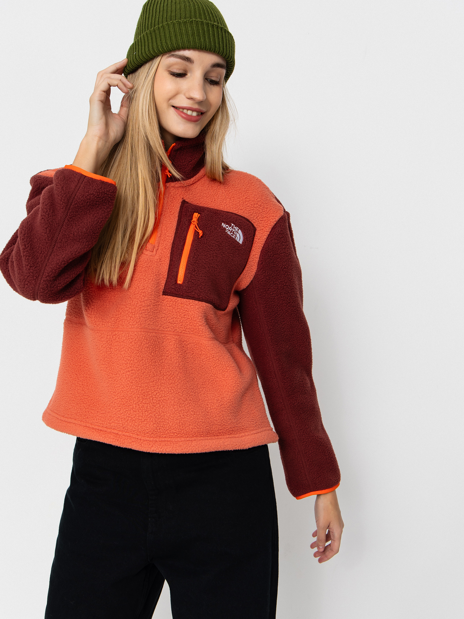 Hanorac din fleece The North Face Yumiori 1/4 Zip (mars dust/sumac/solar f)