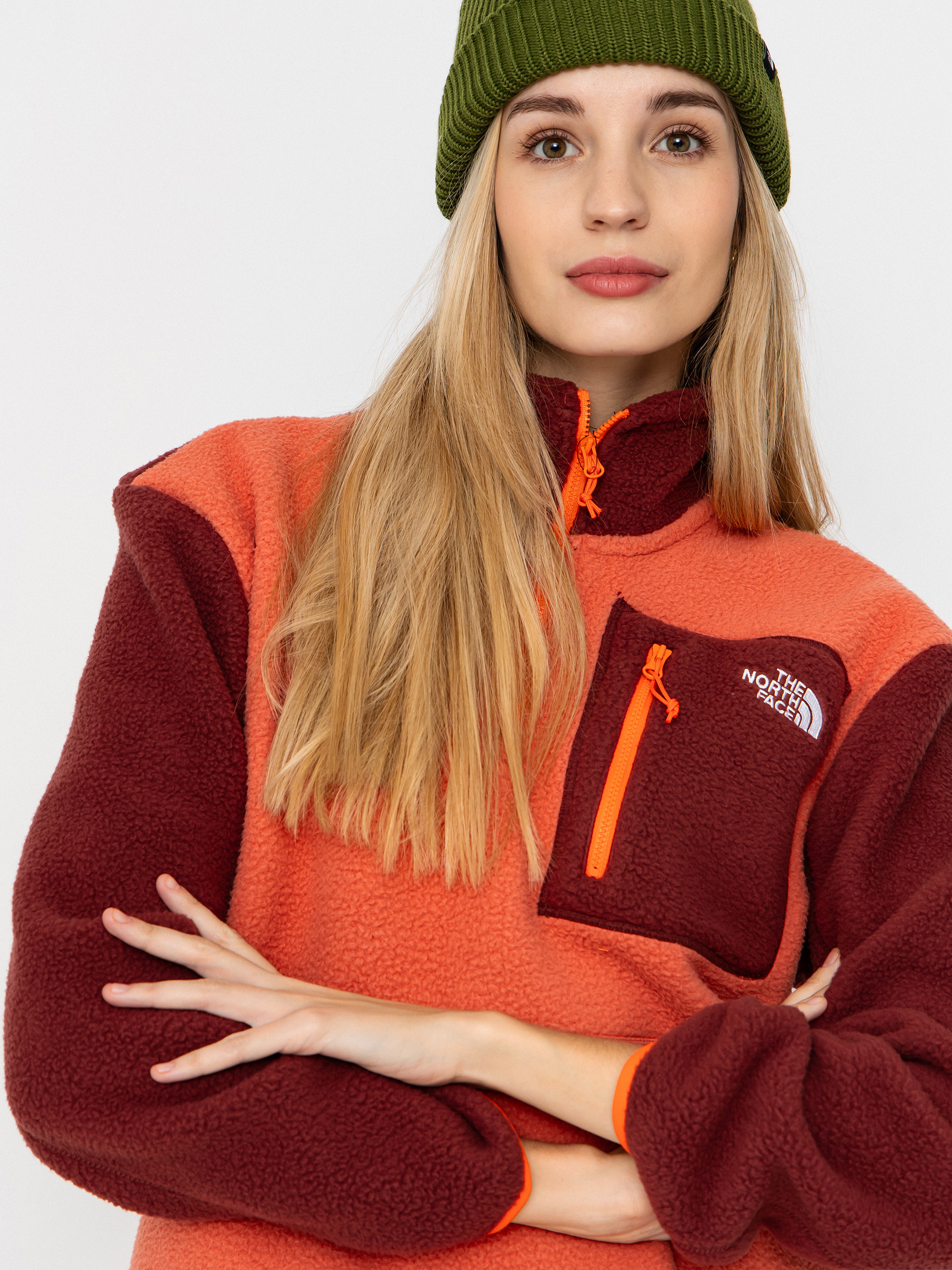 Pentru bărbați Hanorac din fleece The North Face Yumiori 1/4 Zip (mars dust/sumac/solar f)