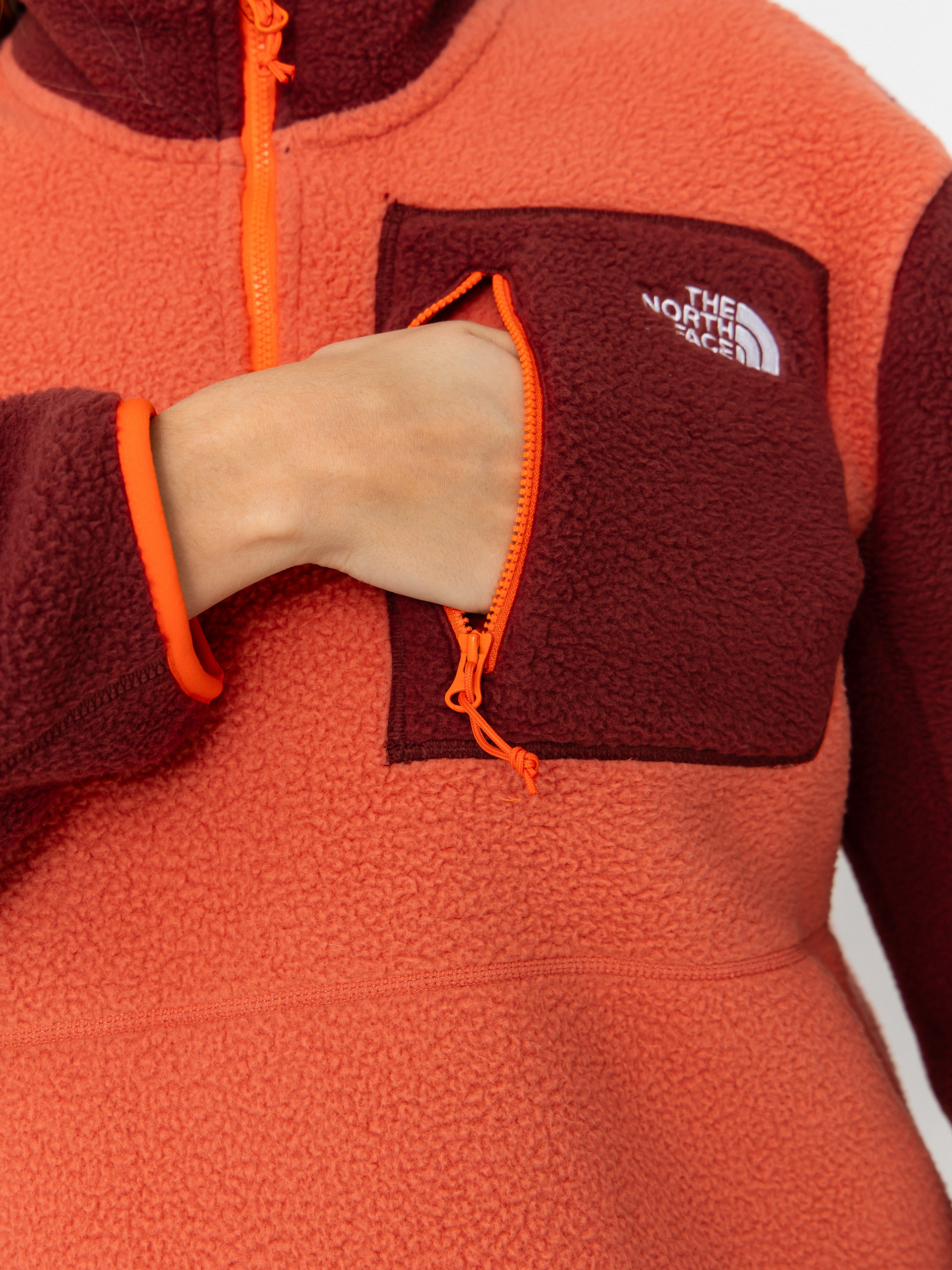 Pentru bărbați Hanorac din fleece The North Face Yumiori 1/4 Zip (mars dust/sumac/solar f)