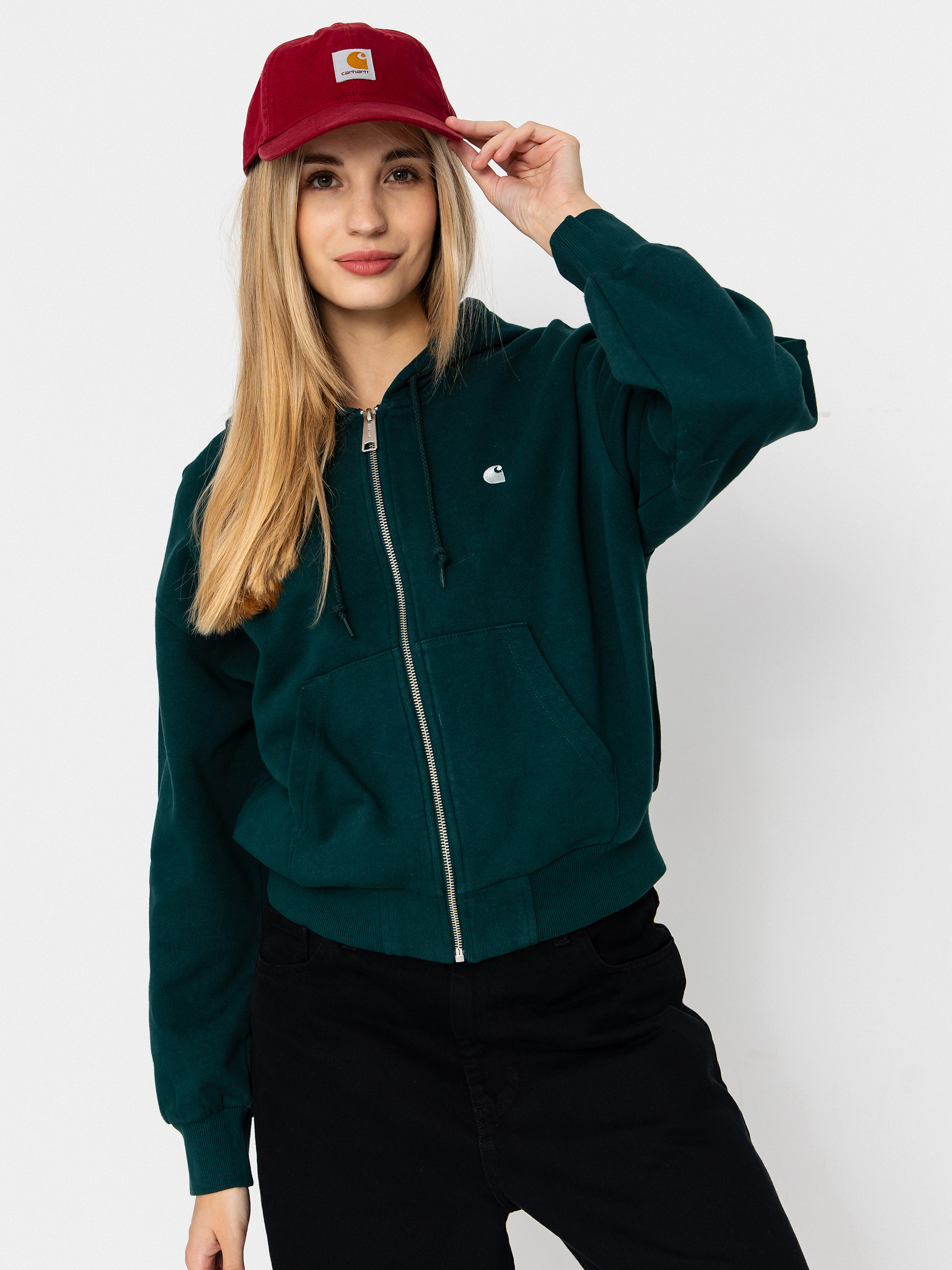 Geacă Carhartt WIP Casey ZHD Wmn (dark fir/silver)