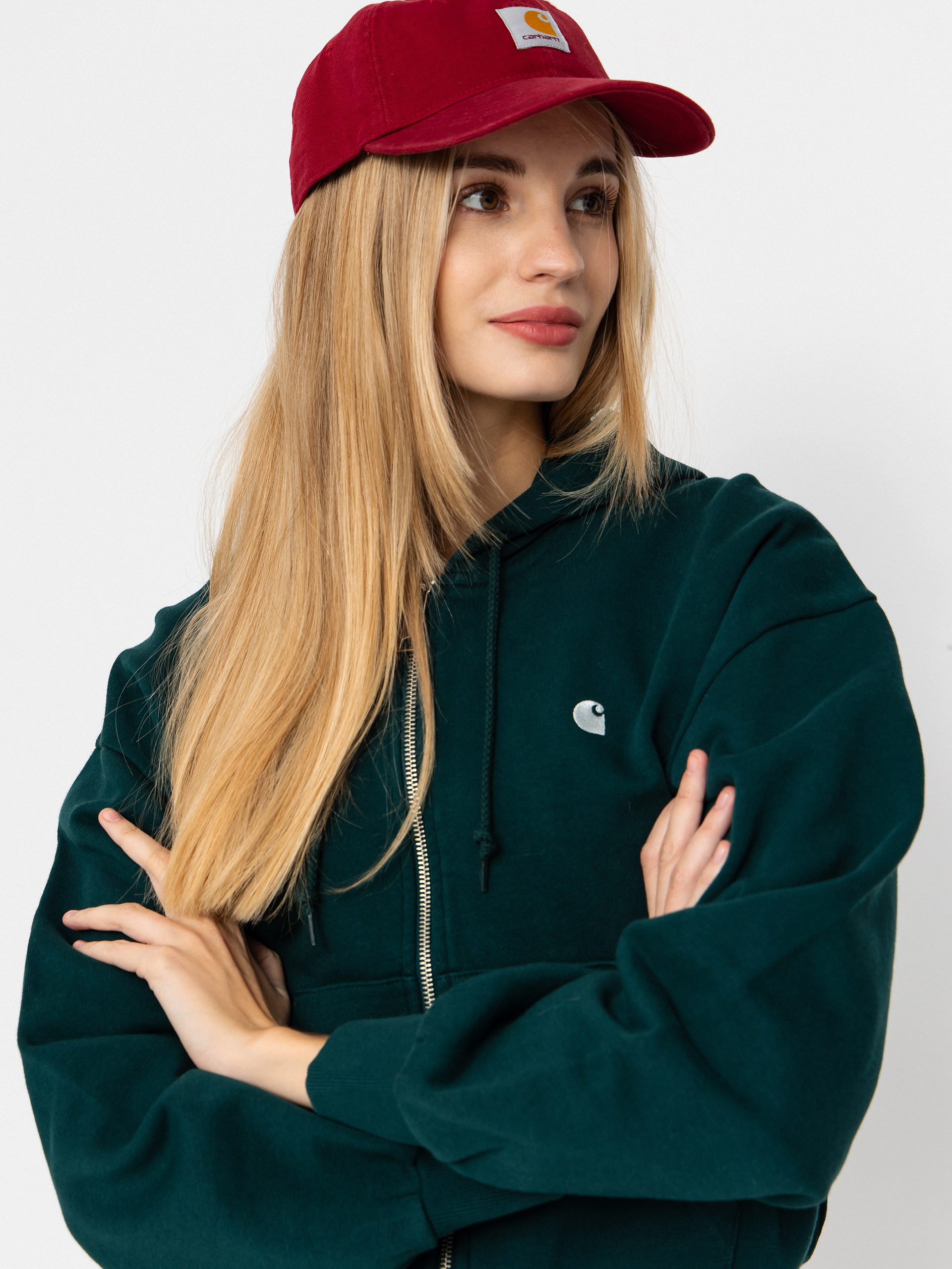 Geacă Carhartt WIP Casey ZHD Wmn (dark fir/silver)